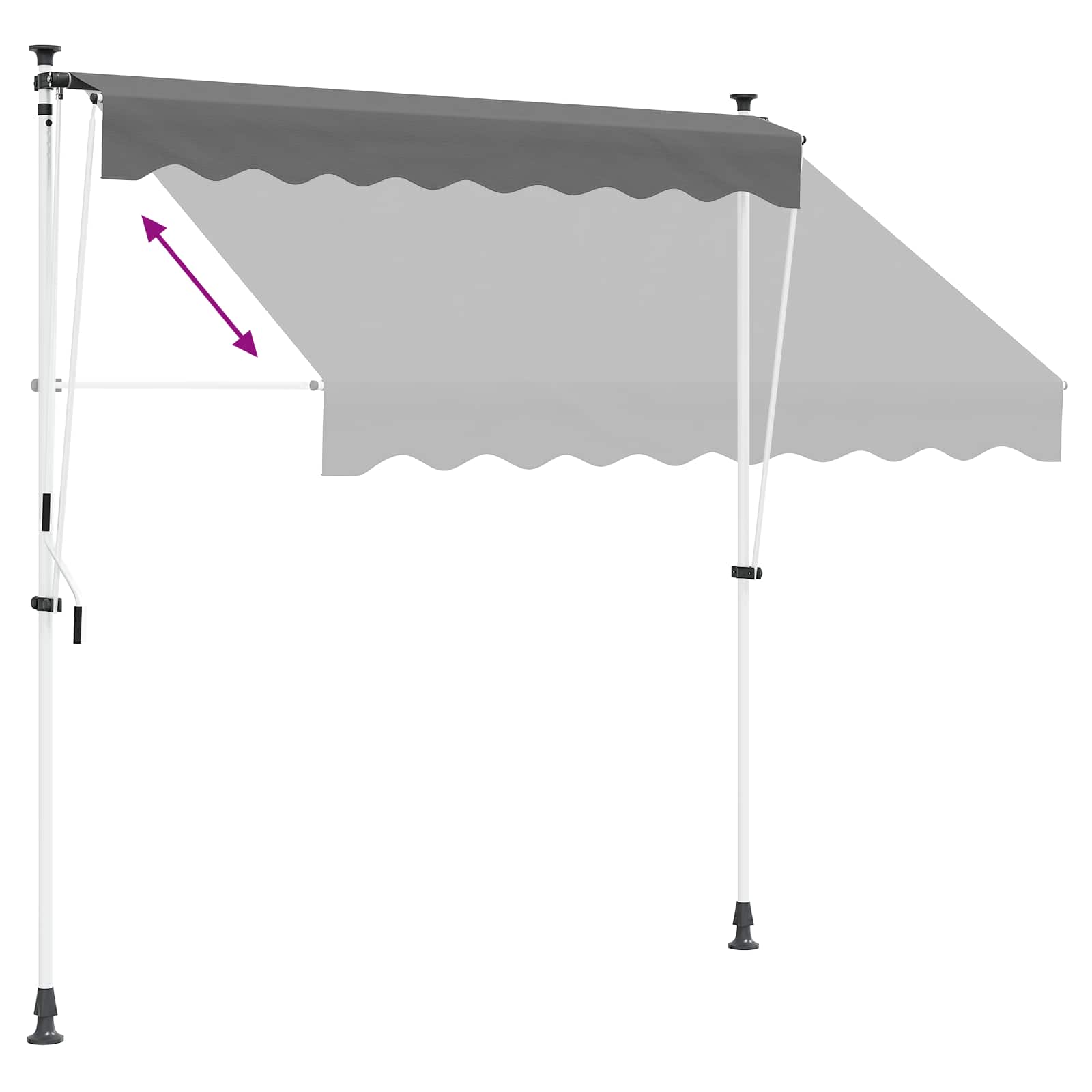 Ručno sklopiva tenda Svjetlosiva 150 cm