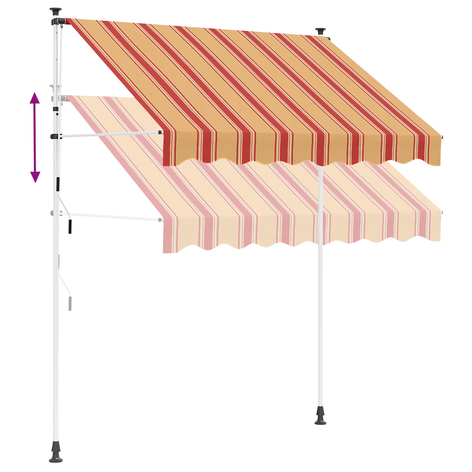 Ručno sklopiva tenda Svjetlosiva 400 cm