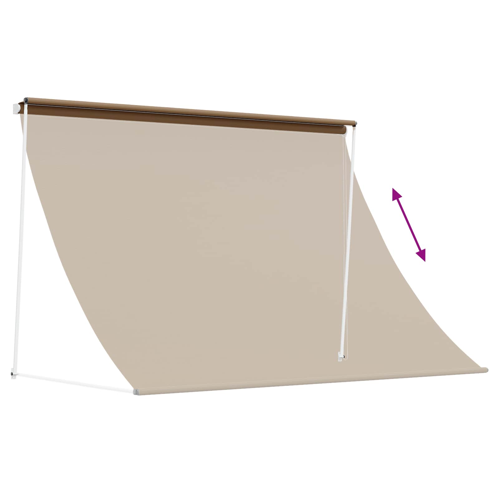 Nadstrešnica Bež 400 x 150 cm 180 g / m² poliester s PU premazom