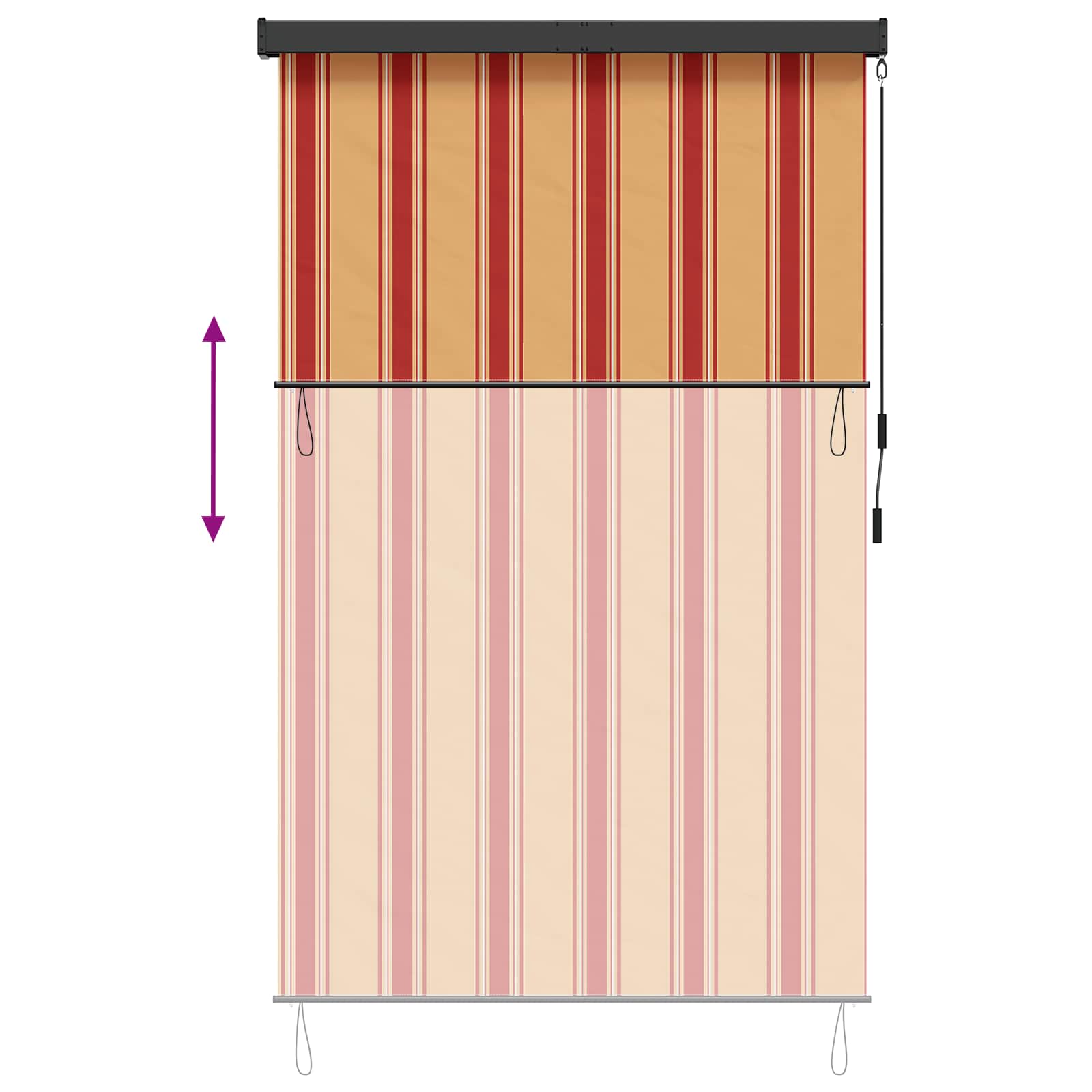 Rolo zavjesa Šareni 60 x 250 cm Tkanina i aluminij