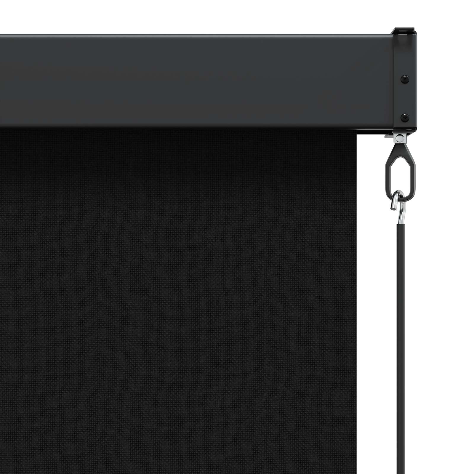 Rolo zavjesa Crna 80 x 250 cm Tkanina i aluminij