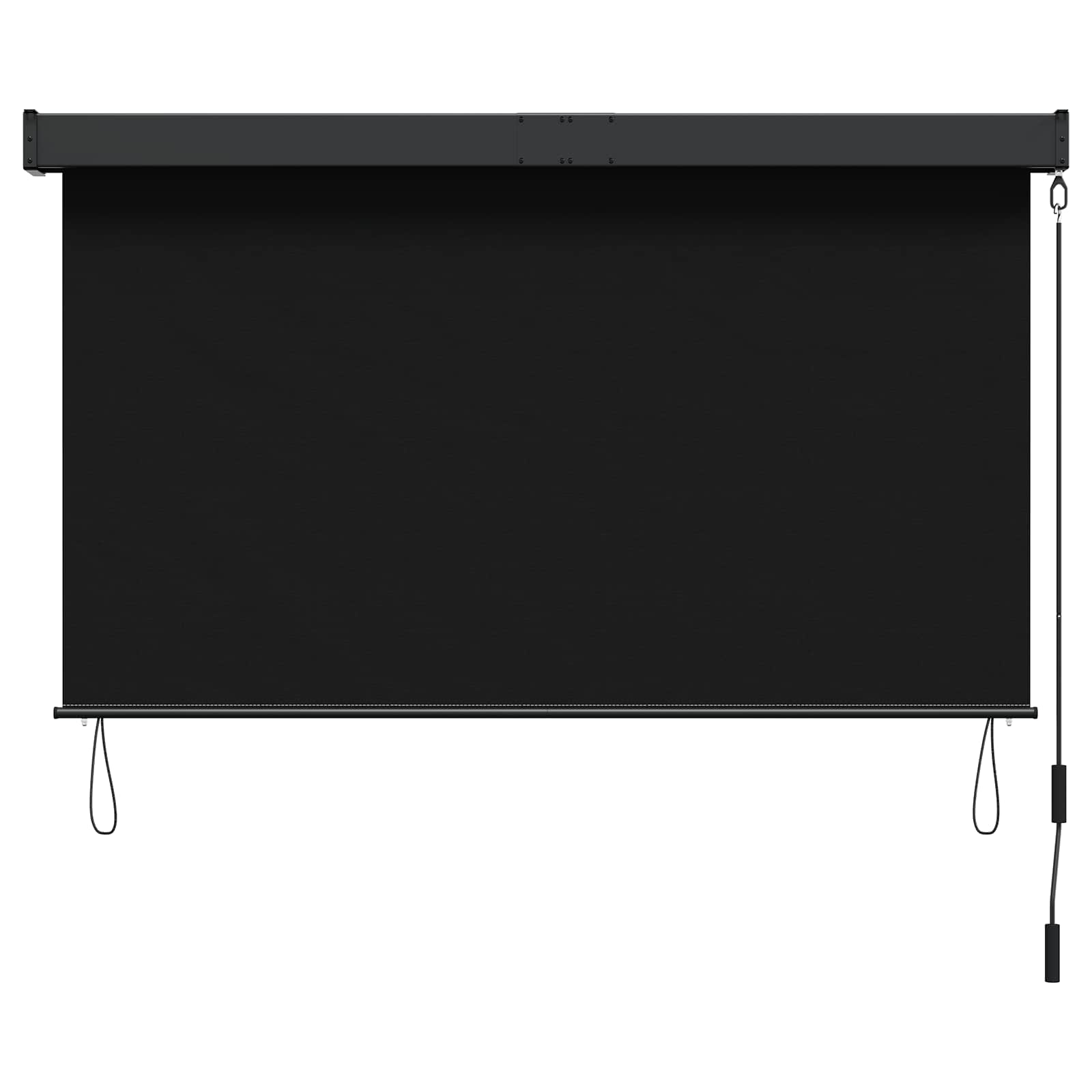 Rolo zavjesa Crna 80 x 250 cm Tkanina i aluminij