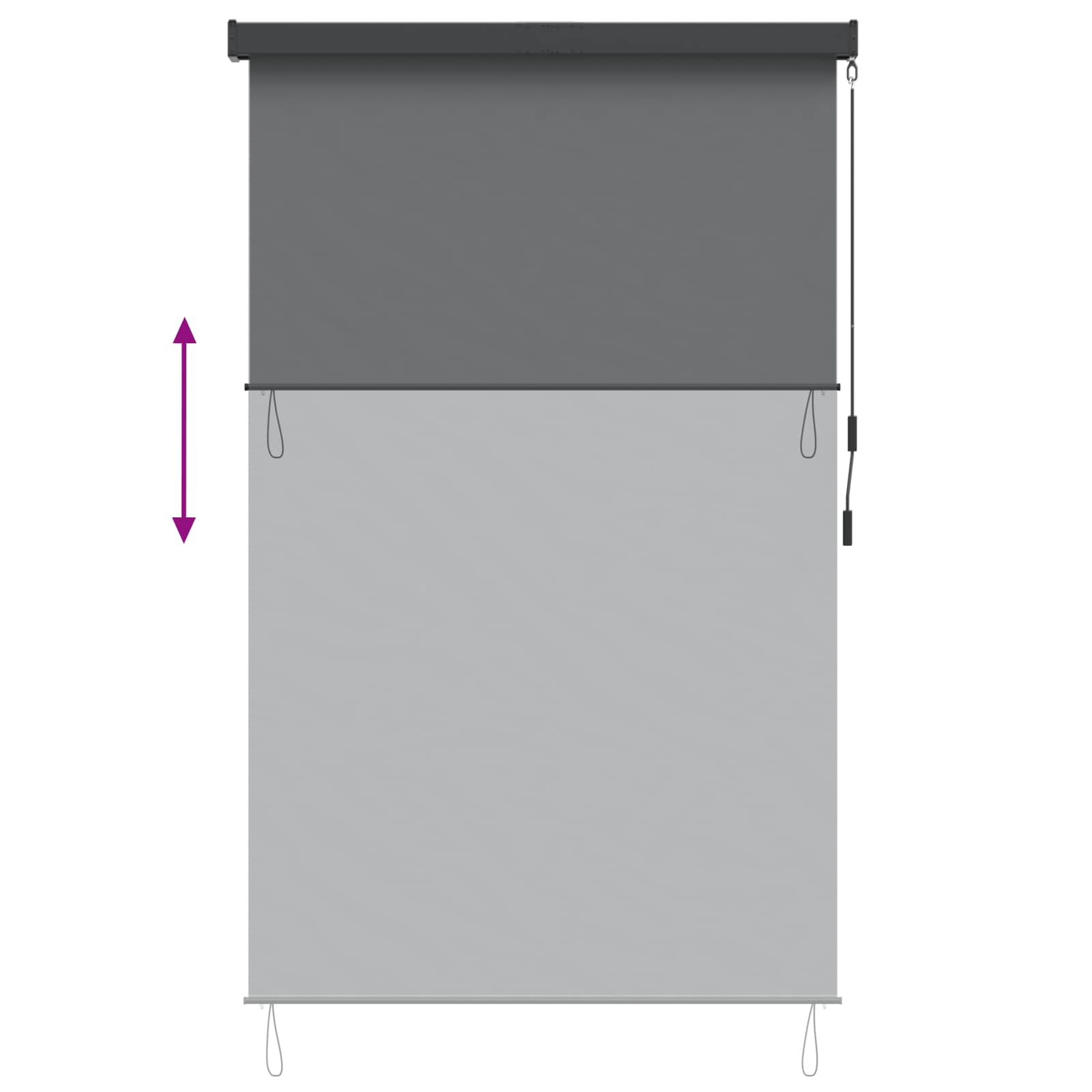Rolo zavjesa Svjetlosiva 100 x 250 cm Tkanina i aluminij