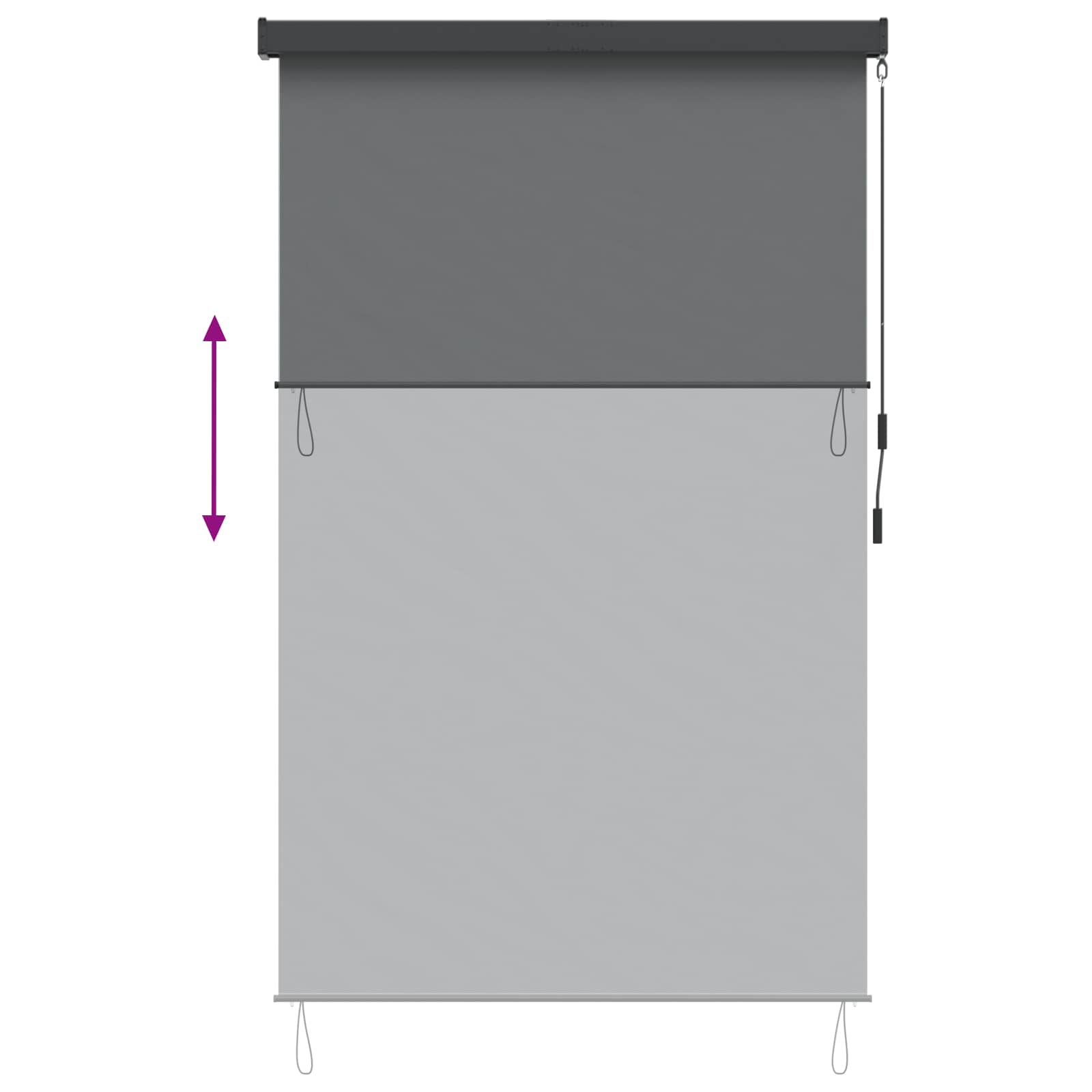 Rolo zavjesa Svjetlosiva 120 x 250 cm Tkanina i aluminij
