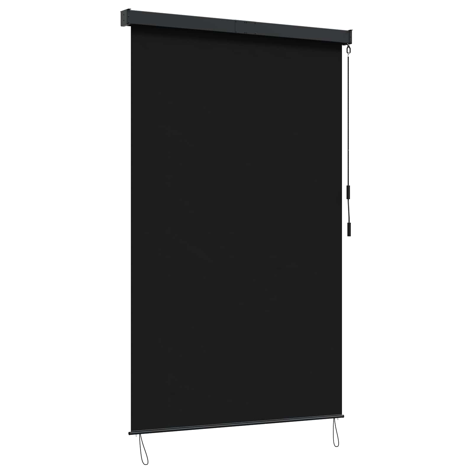 Rolo zavjesa Crna 140 x 250 cm Tkanina i aluminij