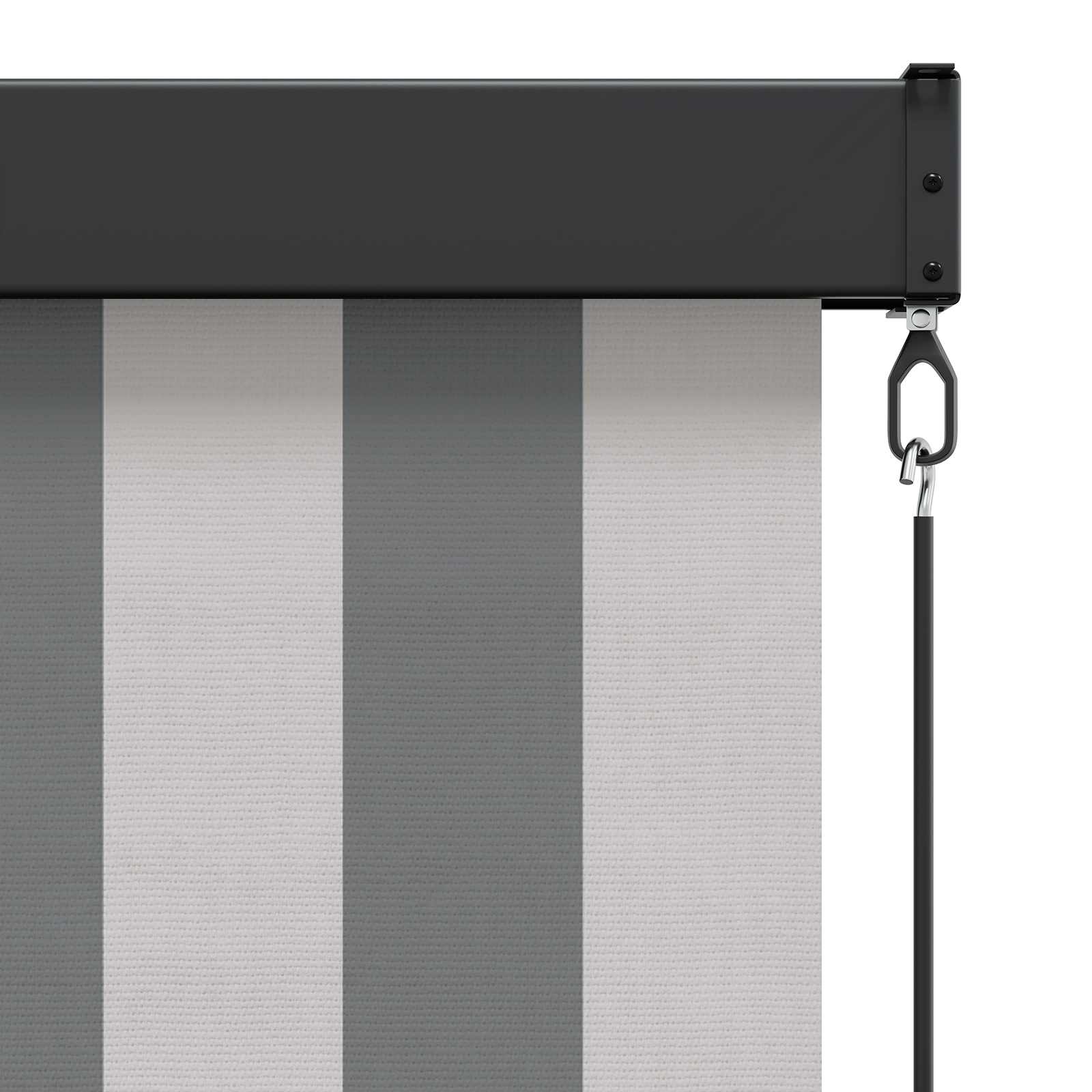 Rolo zavjesa Antracit i bijelo 140 x 250 cm Tkanina i aluminij