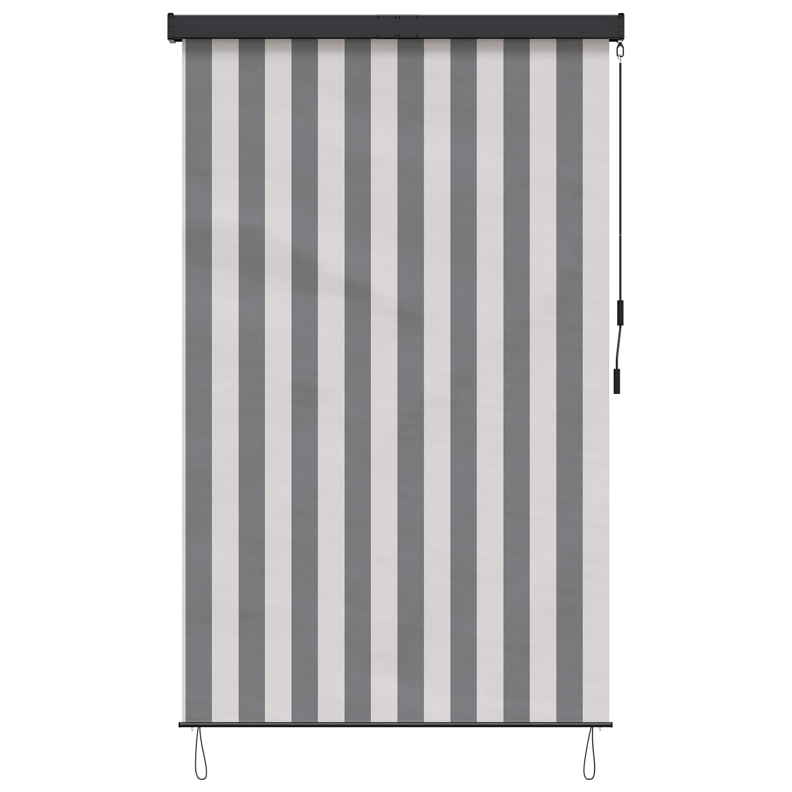 Rolo zavjesa Antracit i bijelo 140 x 250 cm Tkanina i aluminij