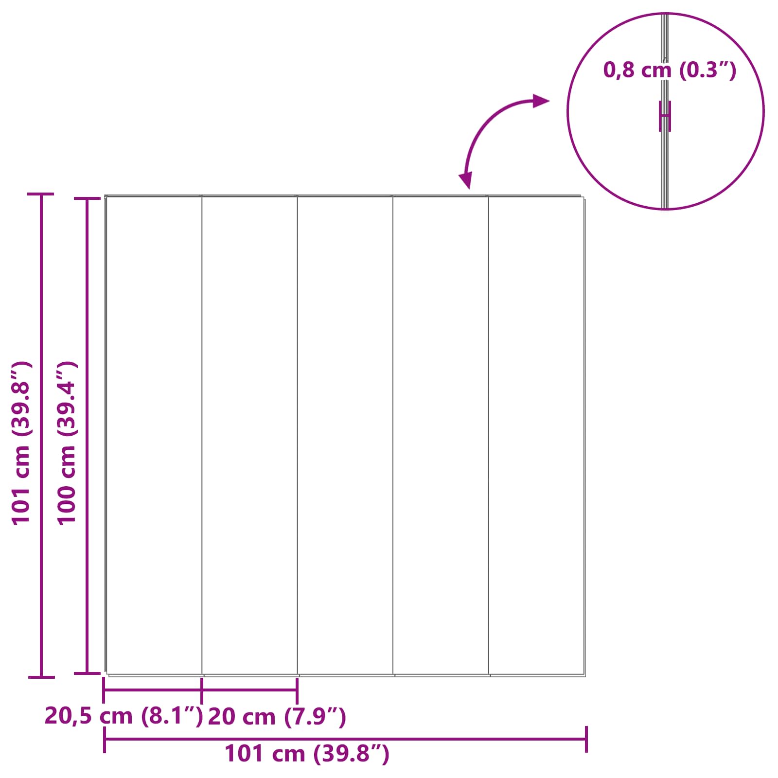 Laminatna podnica 5 pcs Pjeskoviti bež 101 x 20 x 0,8 cm