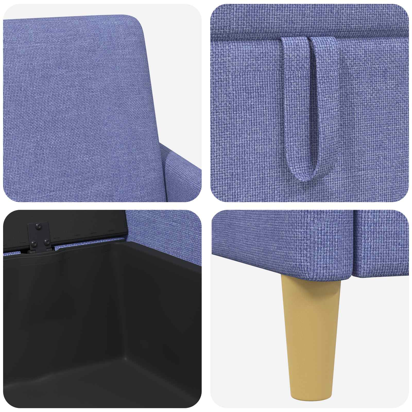 Set sofe s pohranom 2 pcs Traper plava Poliester