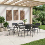 Produživi Mrežasti Stol za Jelo Antracit 212 x 90 x 76 cm Čelik