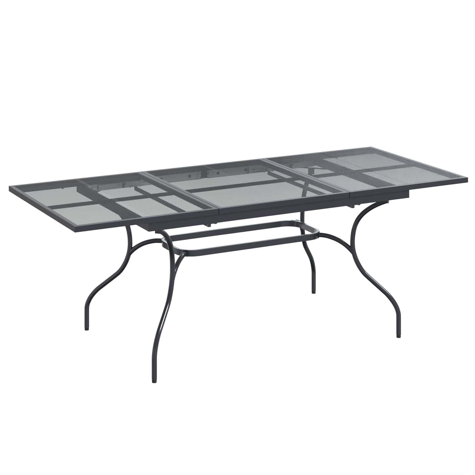 Produživi Mrežasti Stol za Jelo Antracit 212 x 90 x 76 cm Čelik