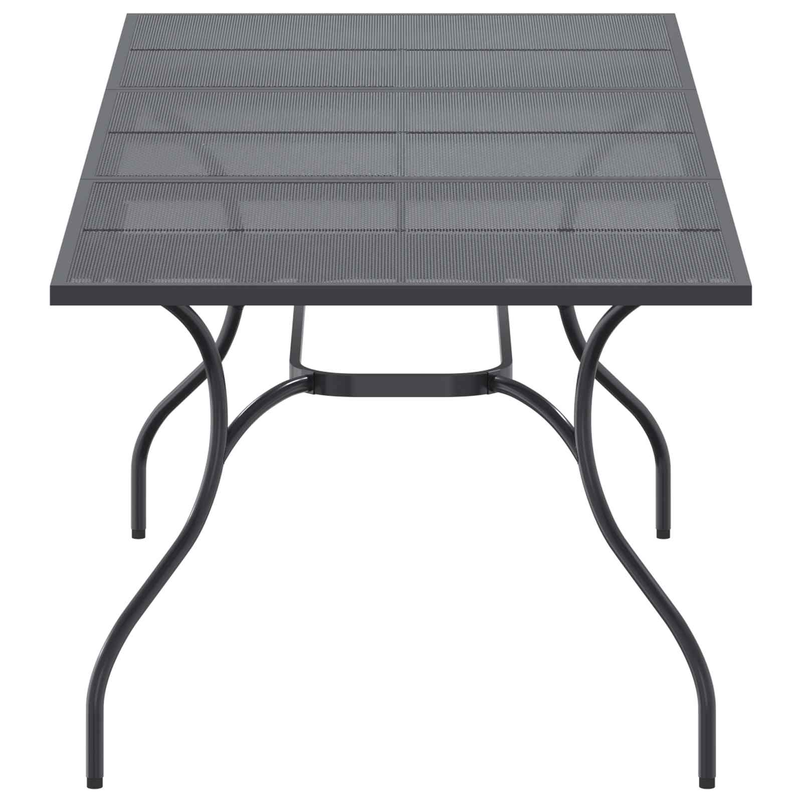 Produživi Mrežasti Stol za Jelo Antracit 212 x 90 x 76 cm Čelik