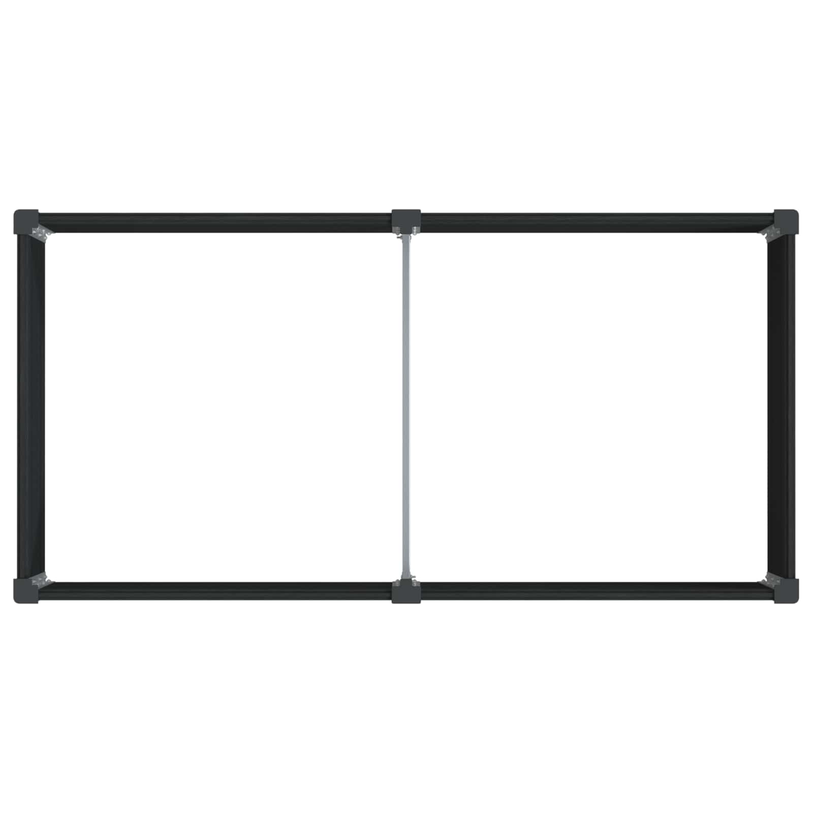 Povišena vrtna gredica Crna 100 x 50 x 54 cm WPC i aluminij
