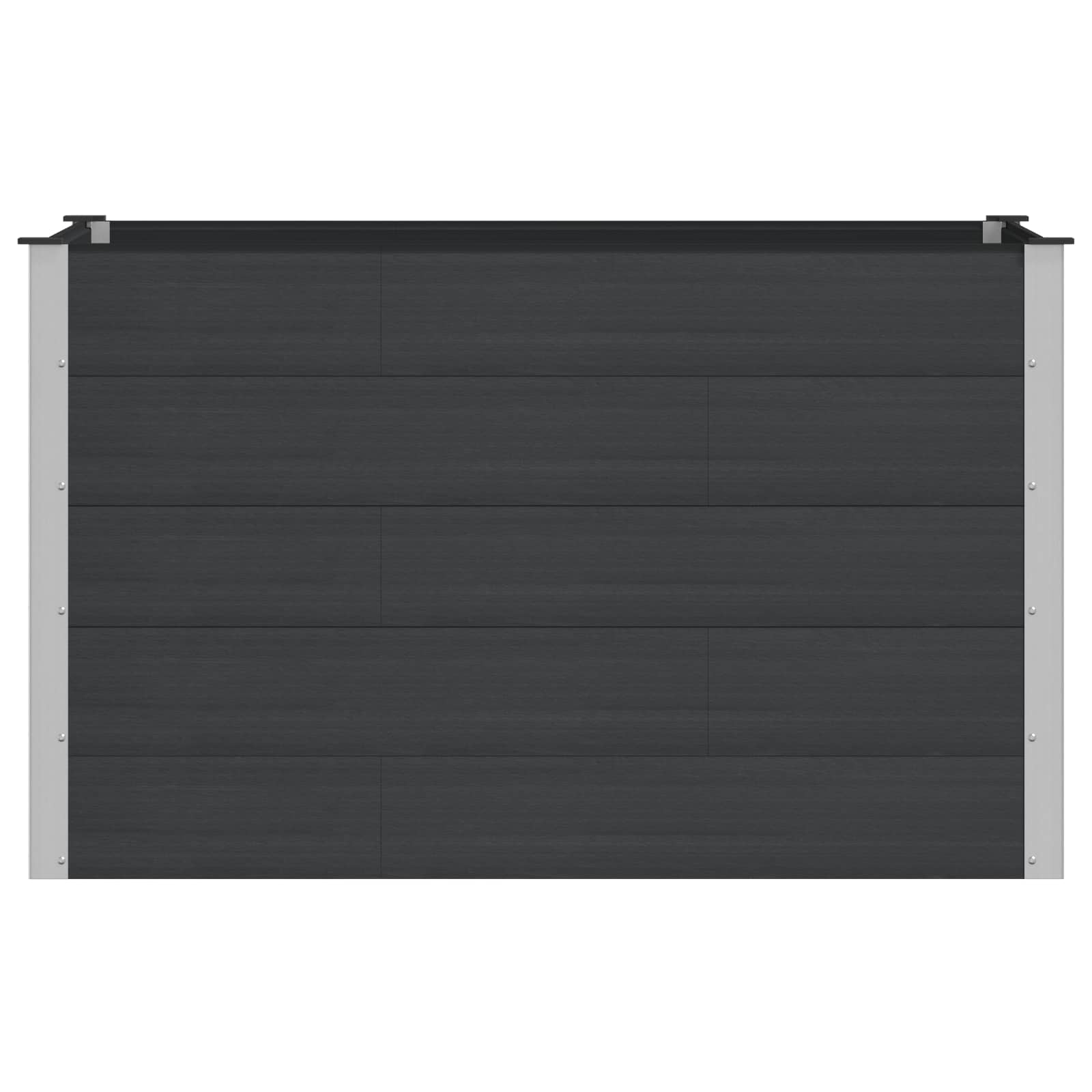 Povišena vrtna gredica Crna 150 x 100 x 91 cm
