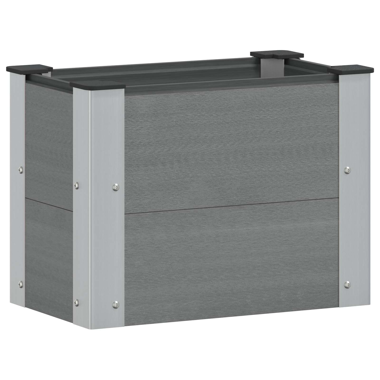 Povišena vrtna gredica Siva 50 x 30 x 36 cm