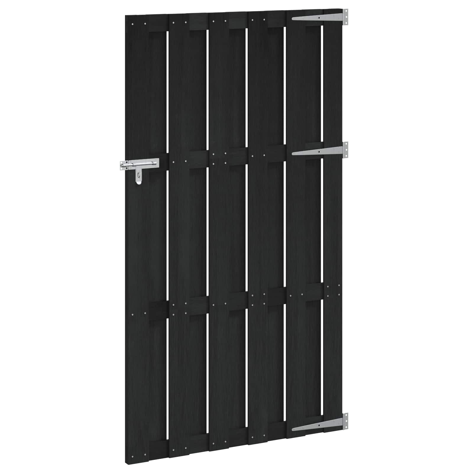 Vrtna vrata 100 x 180 cm WPC i aluminij Crna