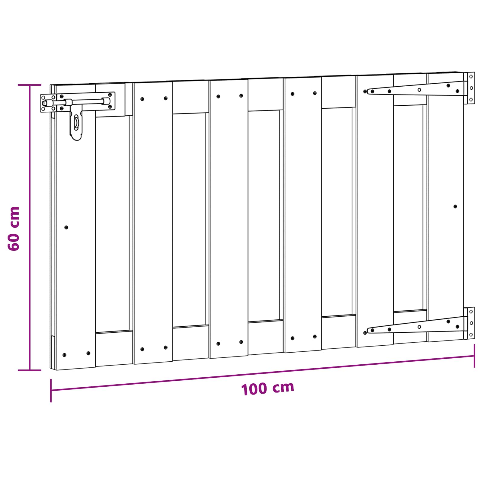 Vrtna vrata 100 x 60 cm WPC i aluminij Smeđa