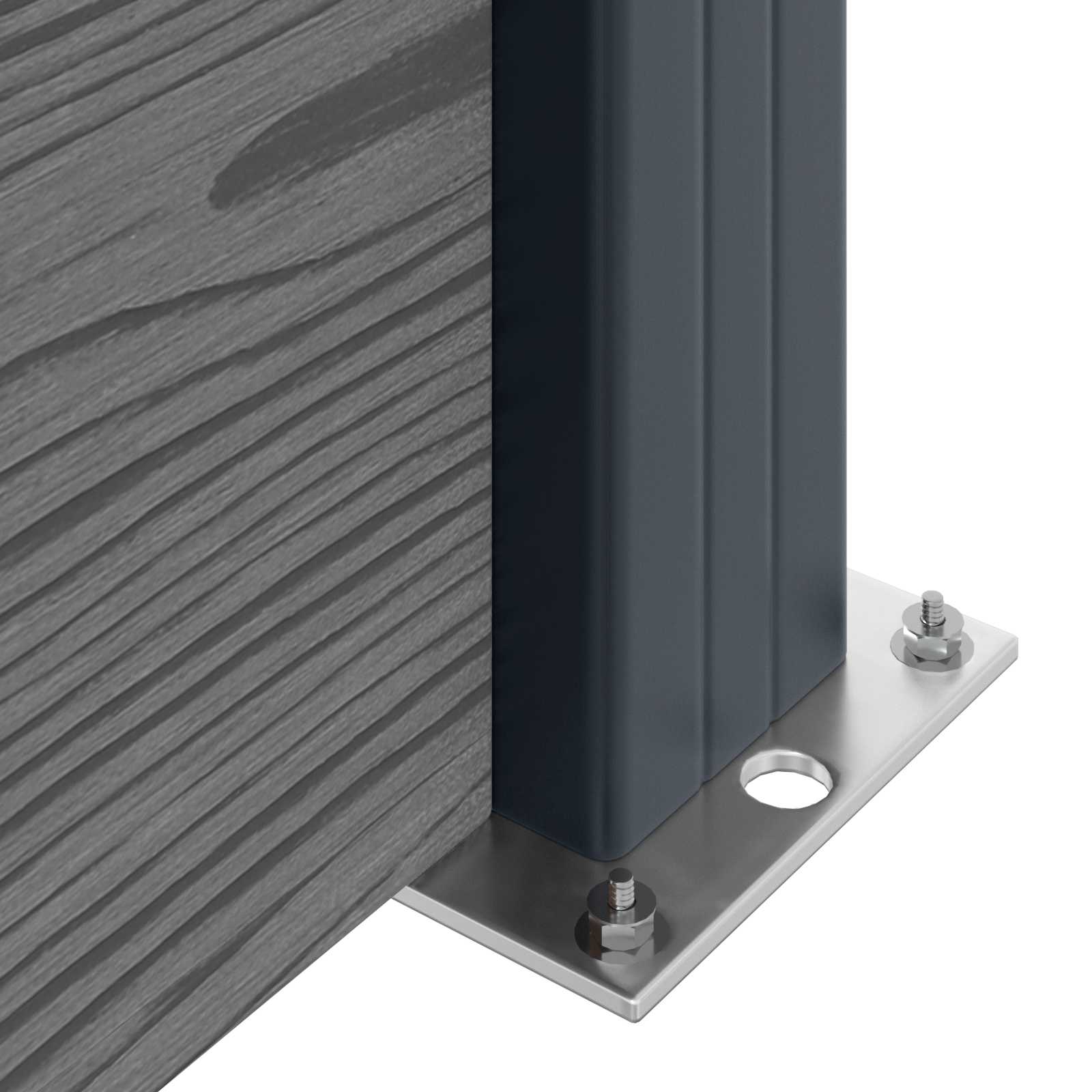 Panel ograde WPC i aluminij Siva