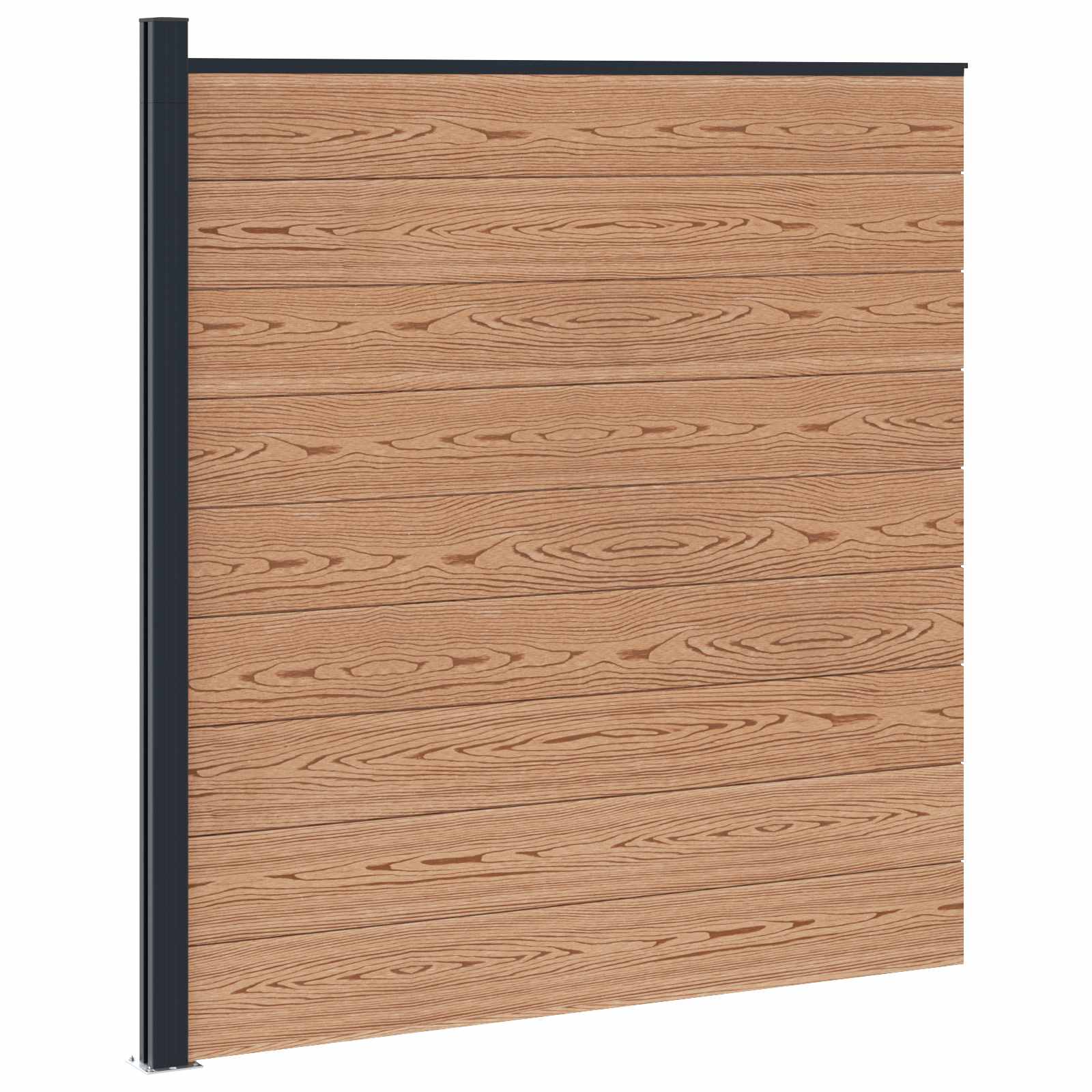 Panel ograde WPC i aluminij Smeđa