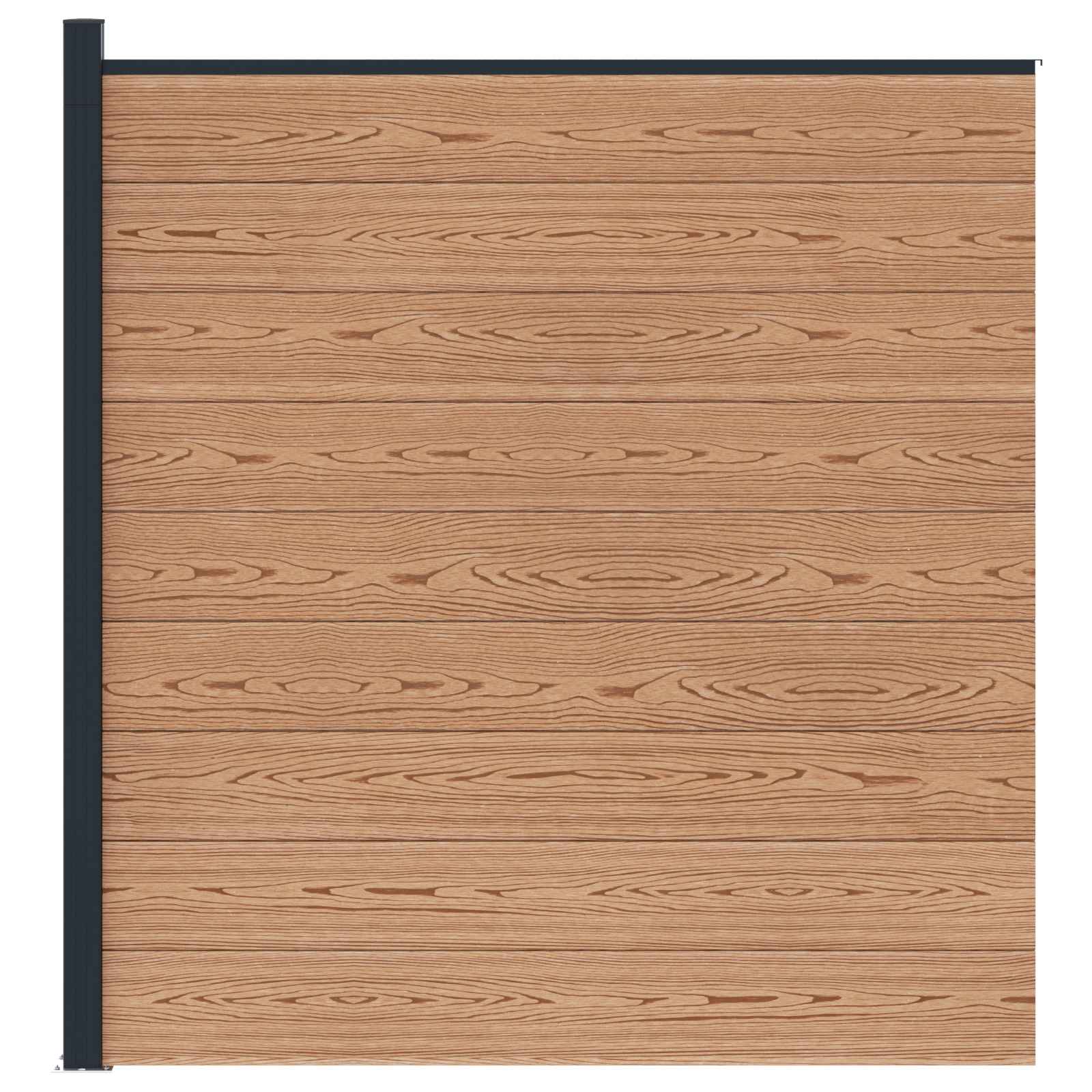 Panel ograde WPC i aluminij Smeđa