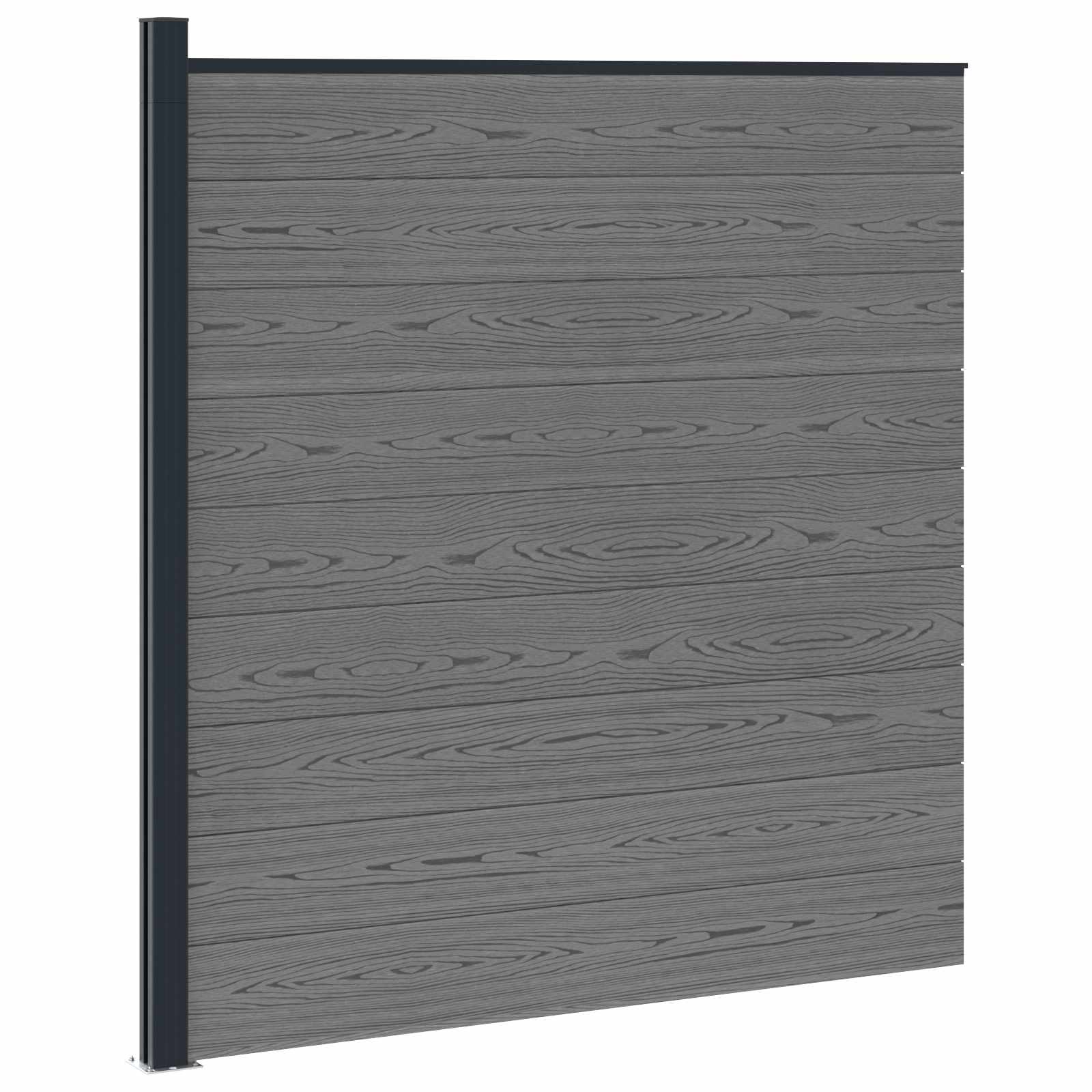 Panel ograde WPC i aluminij Siva