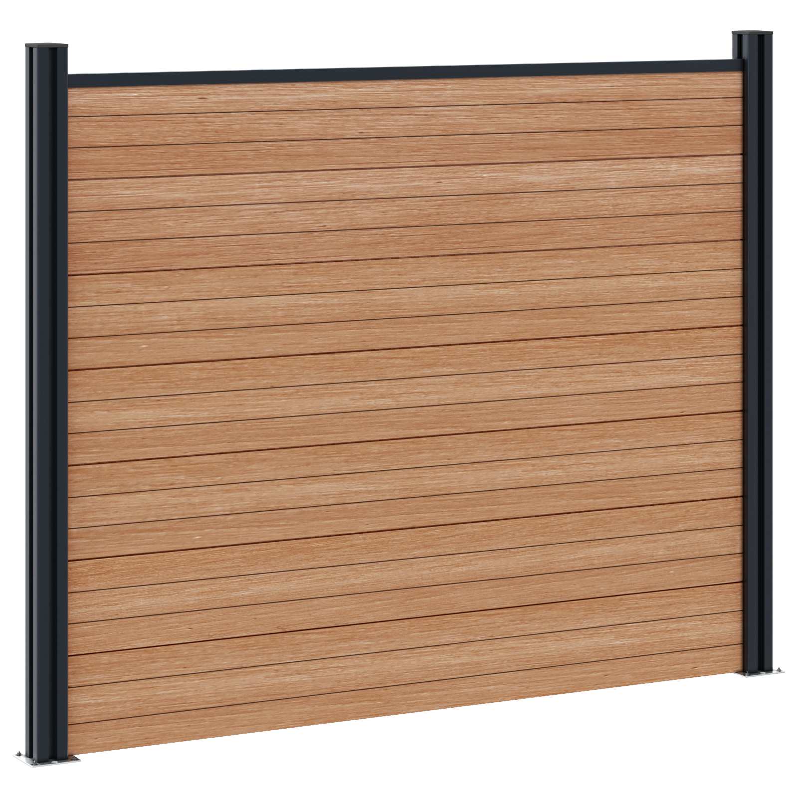 Panel ograde WPC i aluminij Smeđa