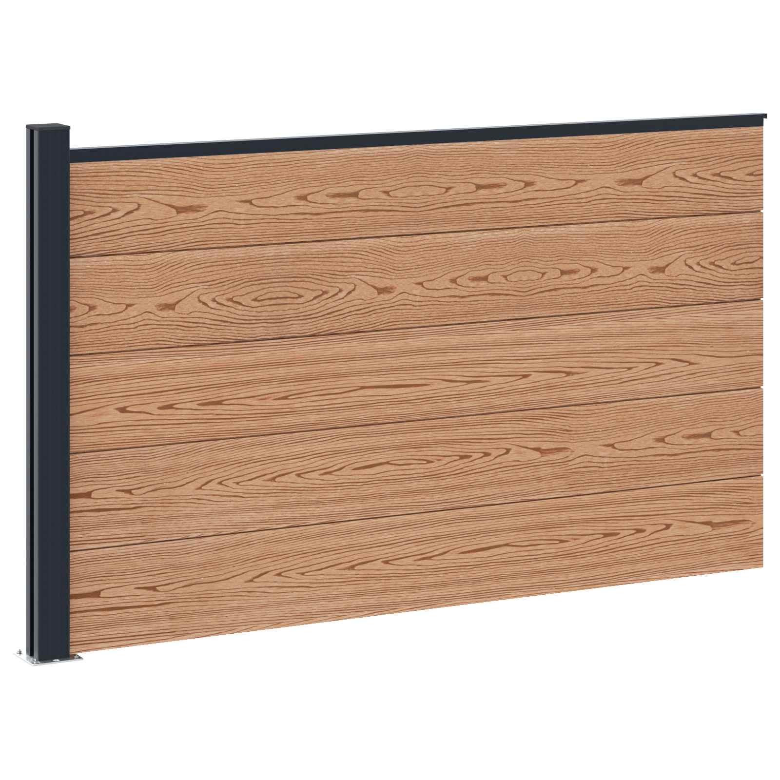 Panel ograde WPC i aluminij Smeđa