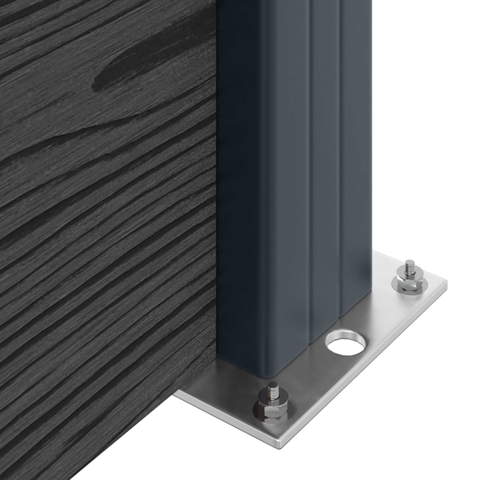 Panel ograde WPC i aluminij Crna