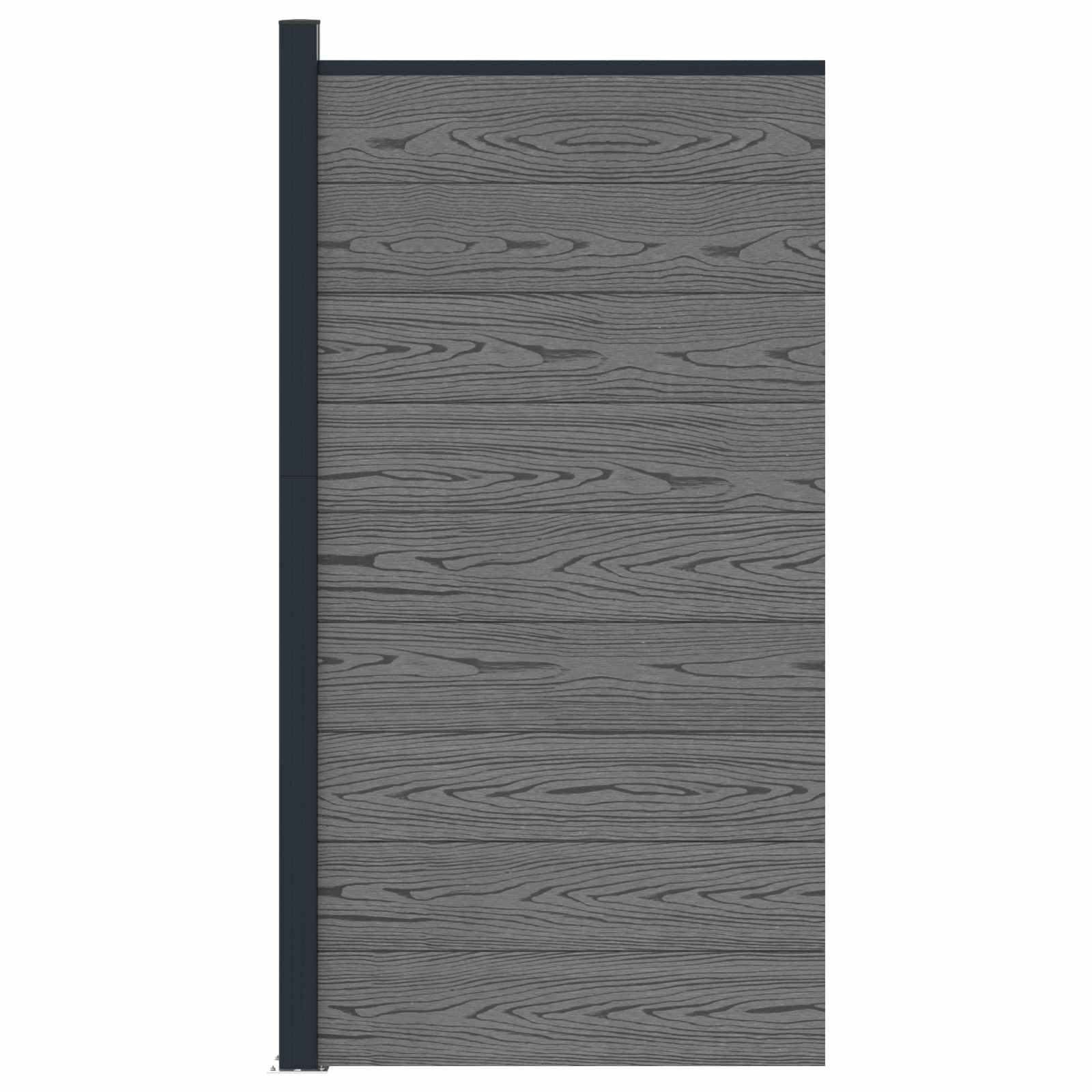 Panel ograde WPC i aluminij Siva