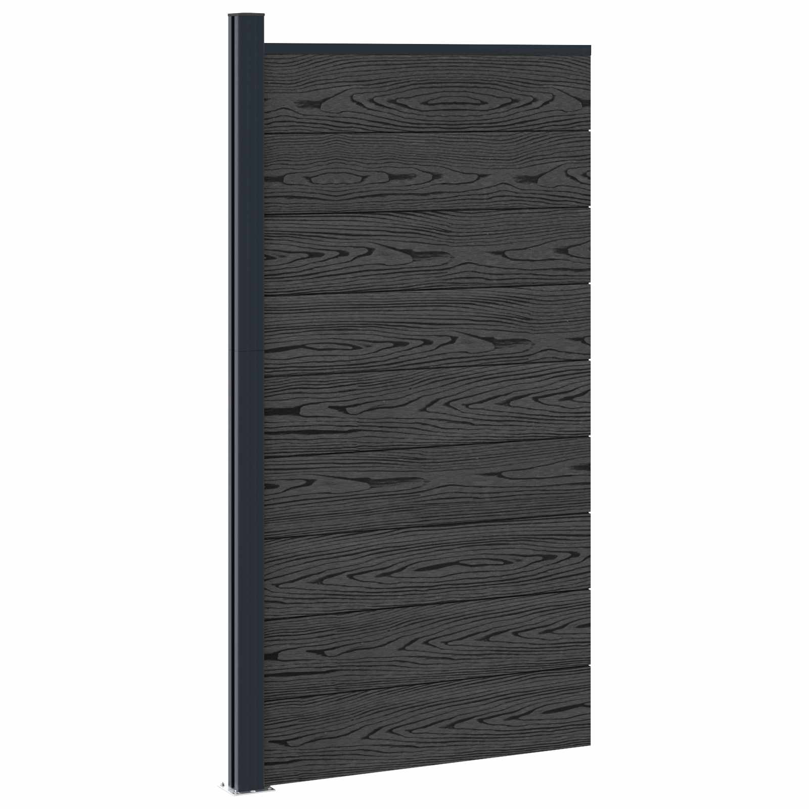 Panel ograde WPC i aluminij Crna