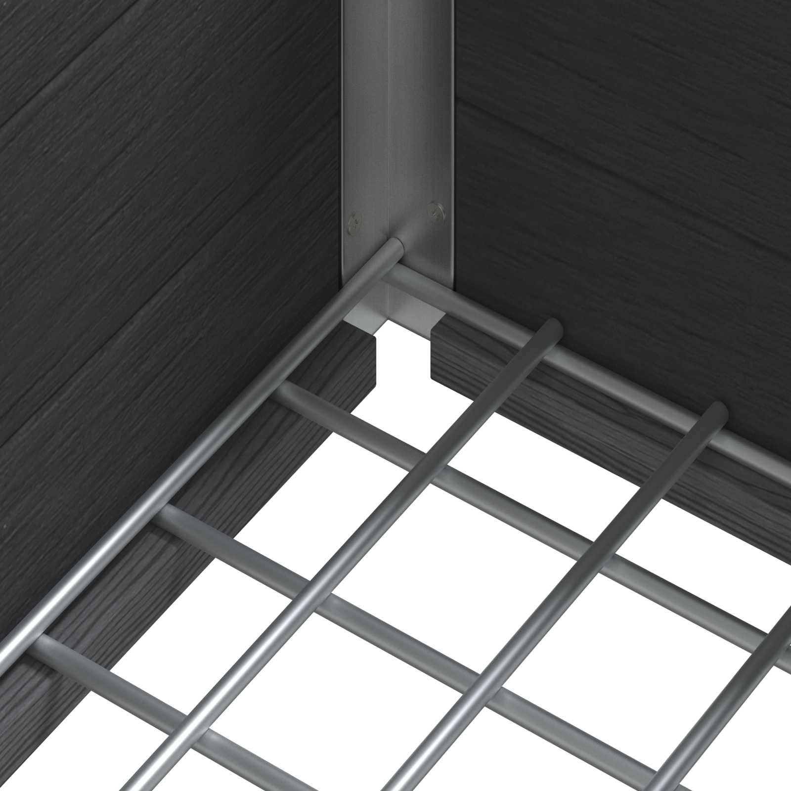 Povišena vrtna gredica Siva 50 x 30 x 42 cm WPC i aluminij