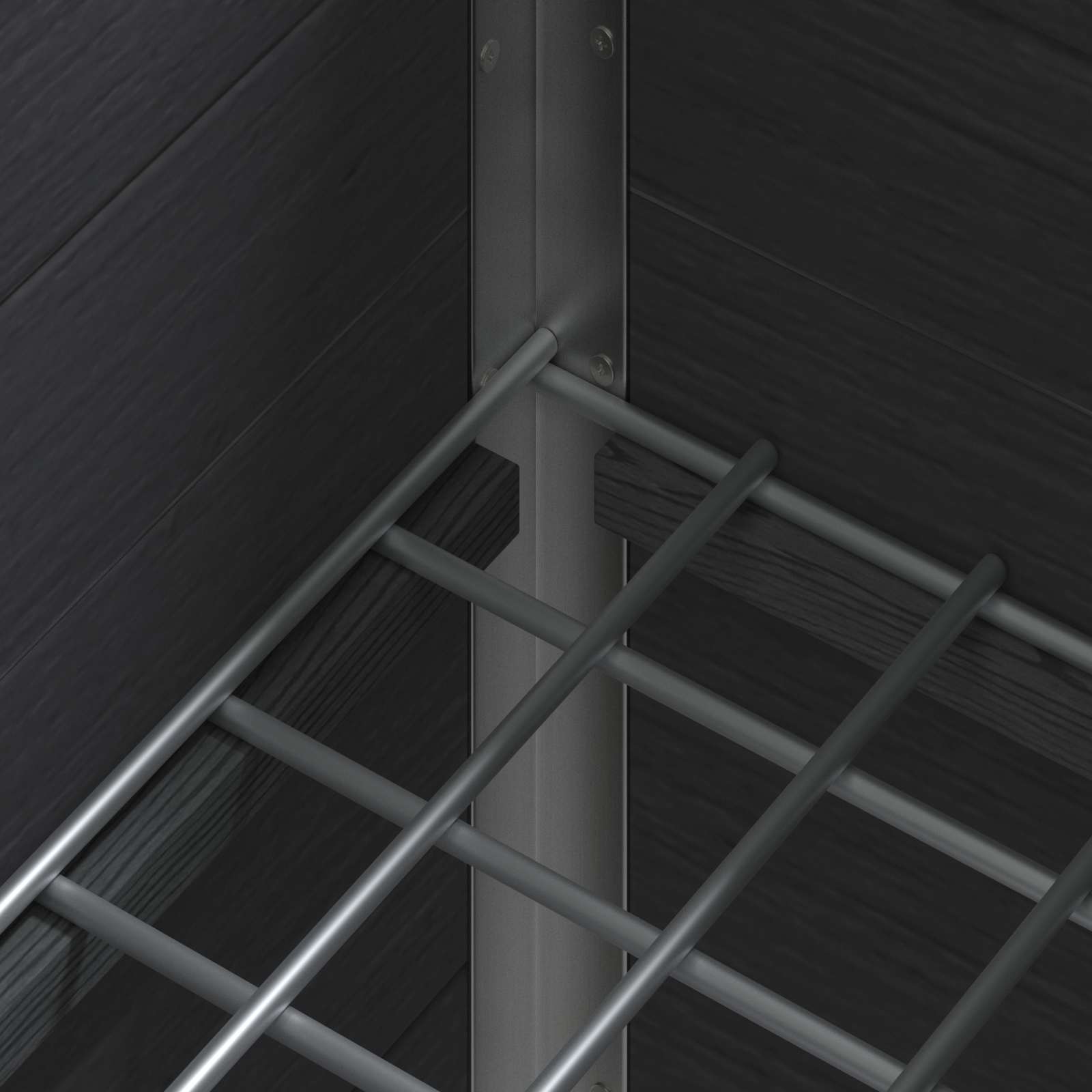 Povišena vrtna gredica Siva 100 x 30 x 22 cm WPC i aluminij