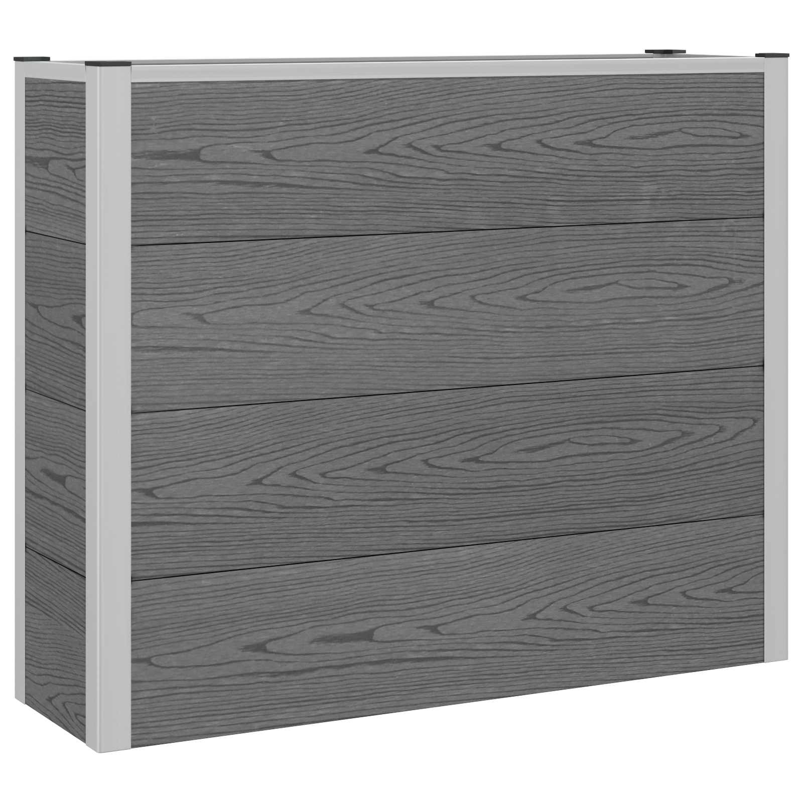 Povišena vrtna gredica Siva 100 x 30 x 82 cm WPC i aluminij