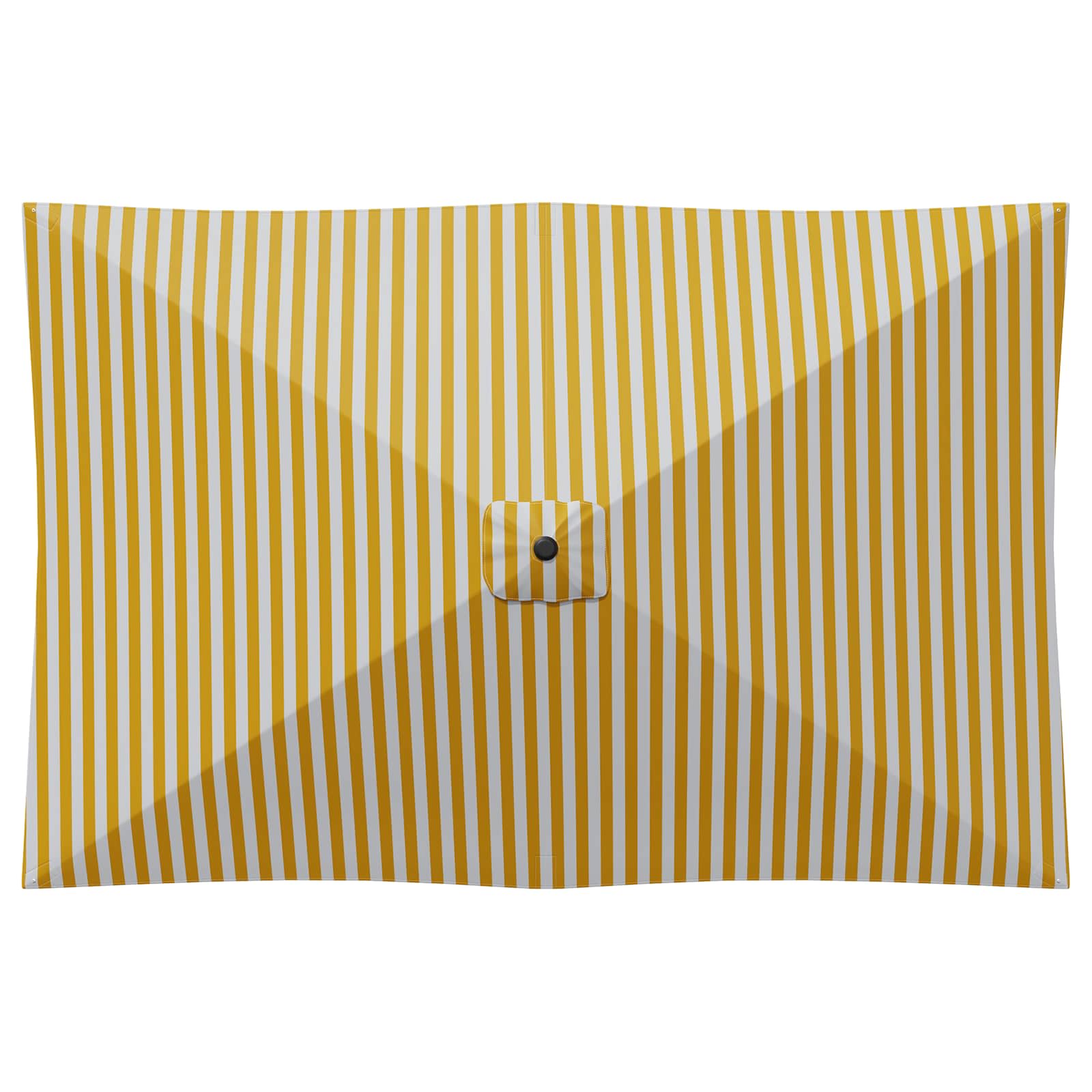 Vrtni suncobran 200 x 300 cm Poliester Pravokutni Žuta i bijela