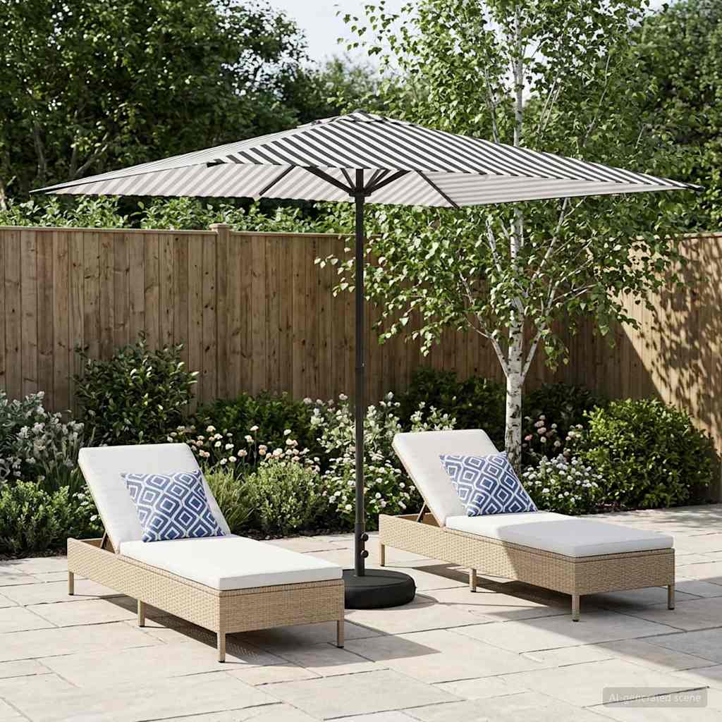 Vrtni Parasol s Podnožjem 200 x 300 cm Poliester Pravokutni