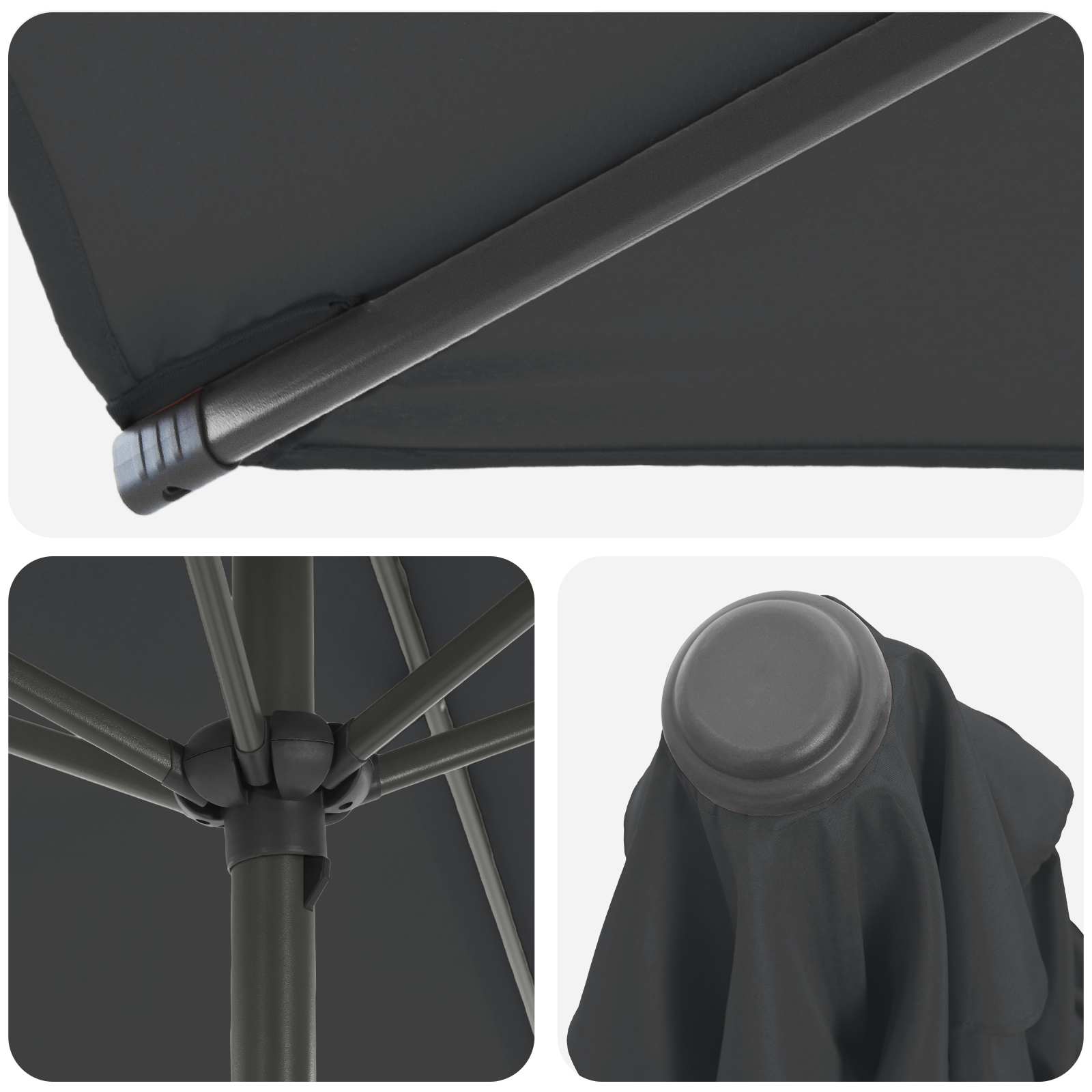 Vrtni Parasol s Podnožjem 230 x 230 cm Poliester Pravokutni