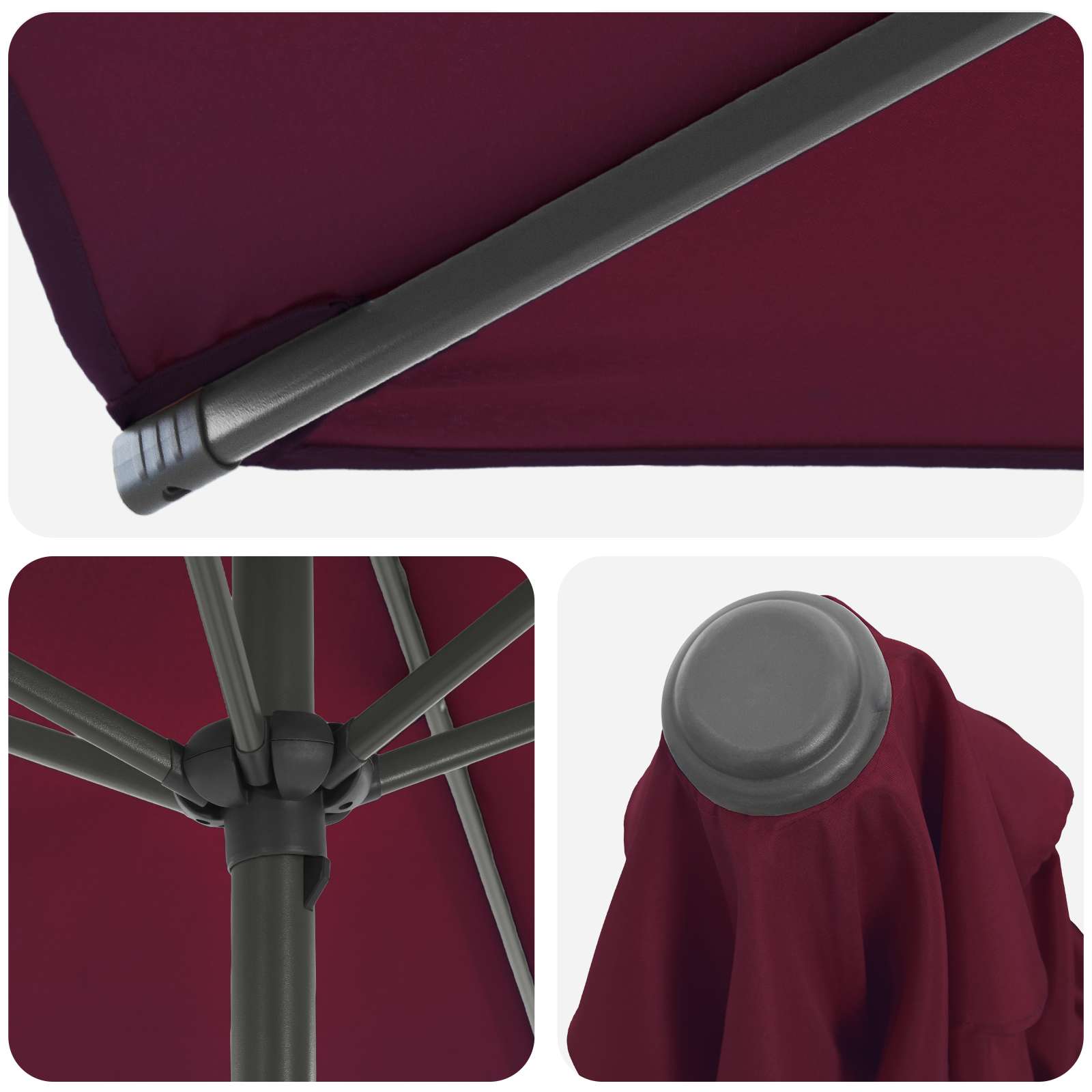 Vrtni Parasol s Podnožjem 270 x 270 cm Poliester Pravokutni