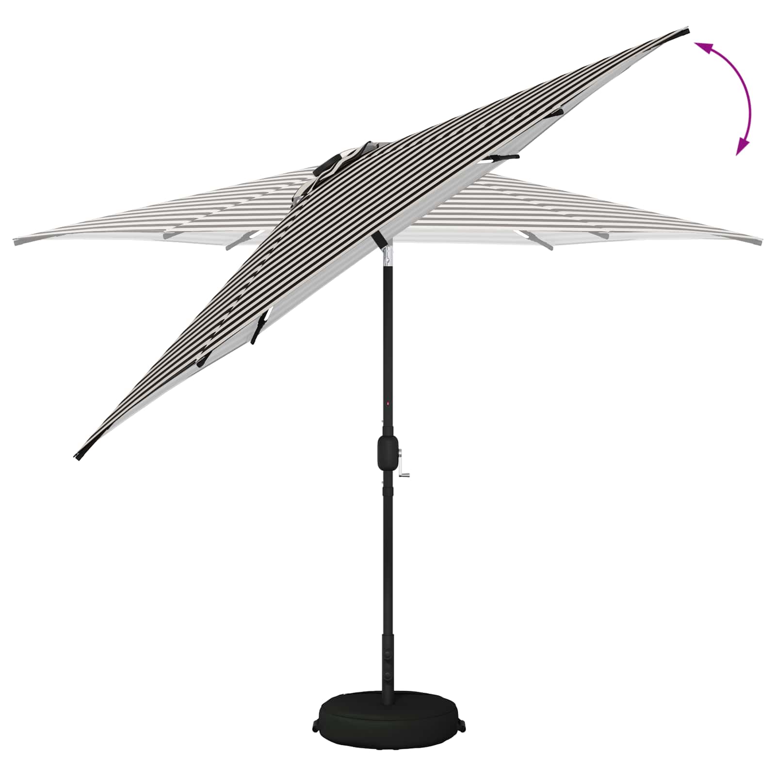 Suncobran za vrt s LED svjetlima i postoljem 300 x 300 cm