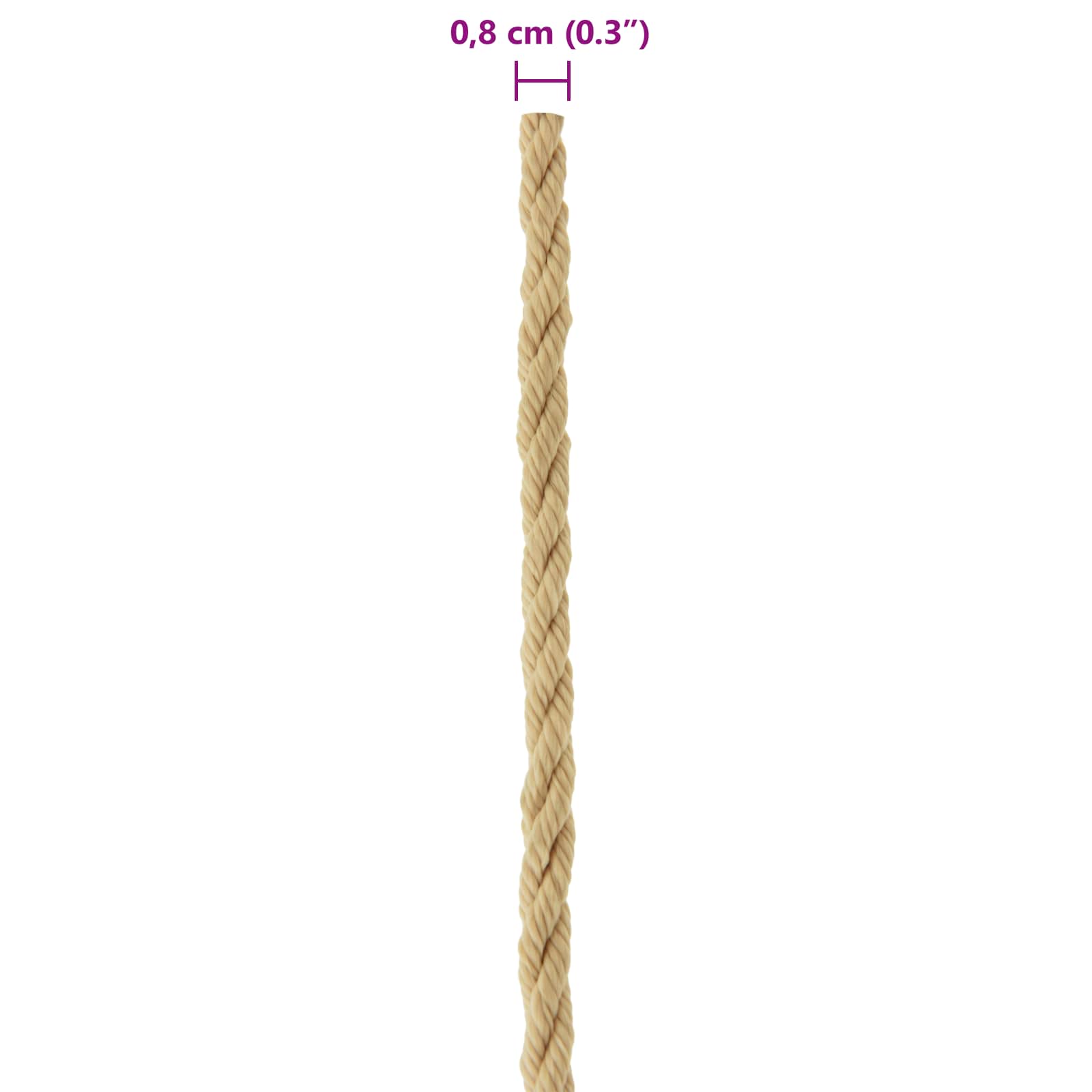 Konopac za čamce 100 m 0.8 Prirodna PP