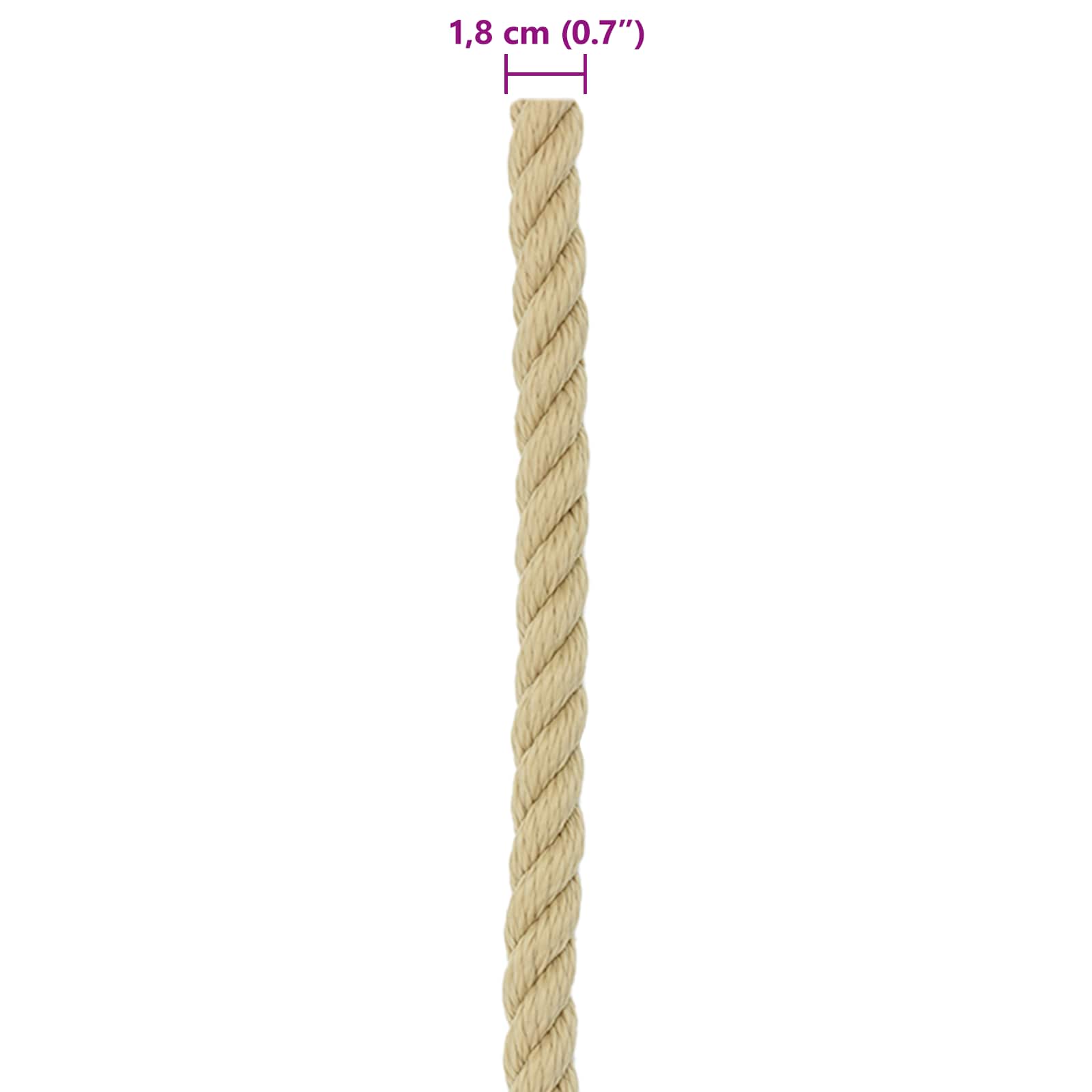 Konopac za čamce 100 m 1.8 Prirodna PP