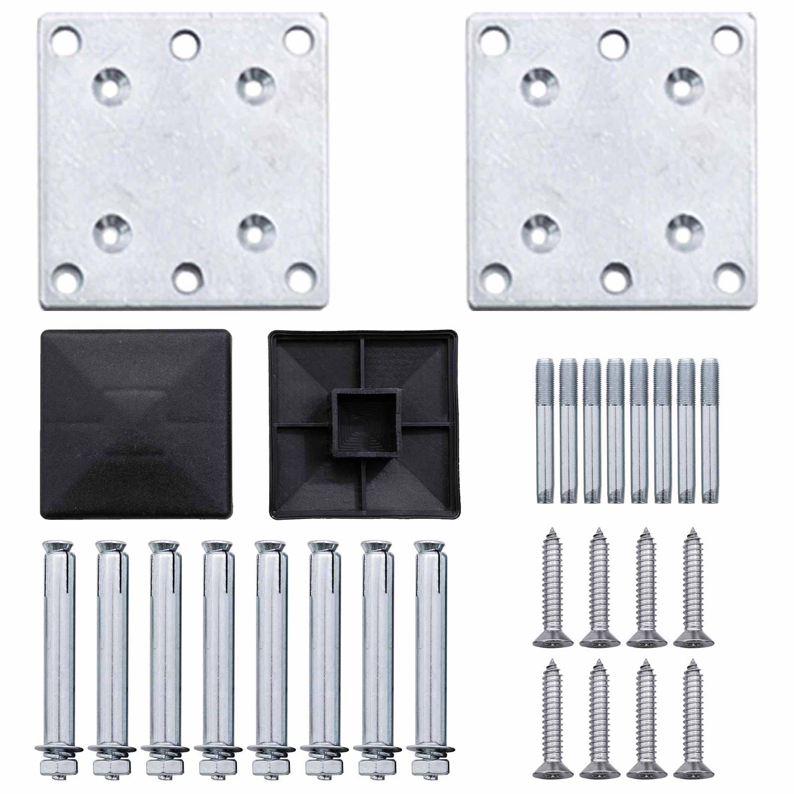 Panel ograde 5 pcs WPC i aluminij Smeđa