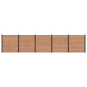 Panel ograde 5 pcs WPC i aluminij Smeđa