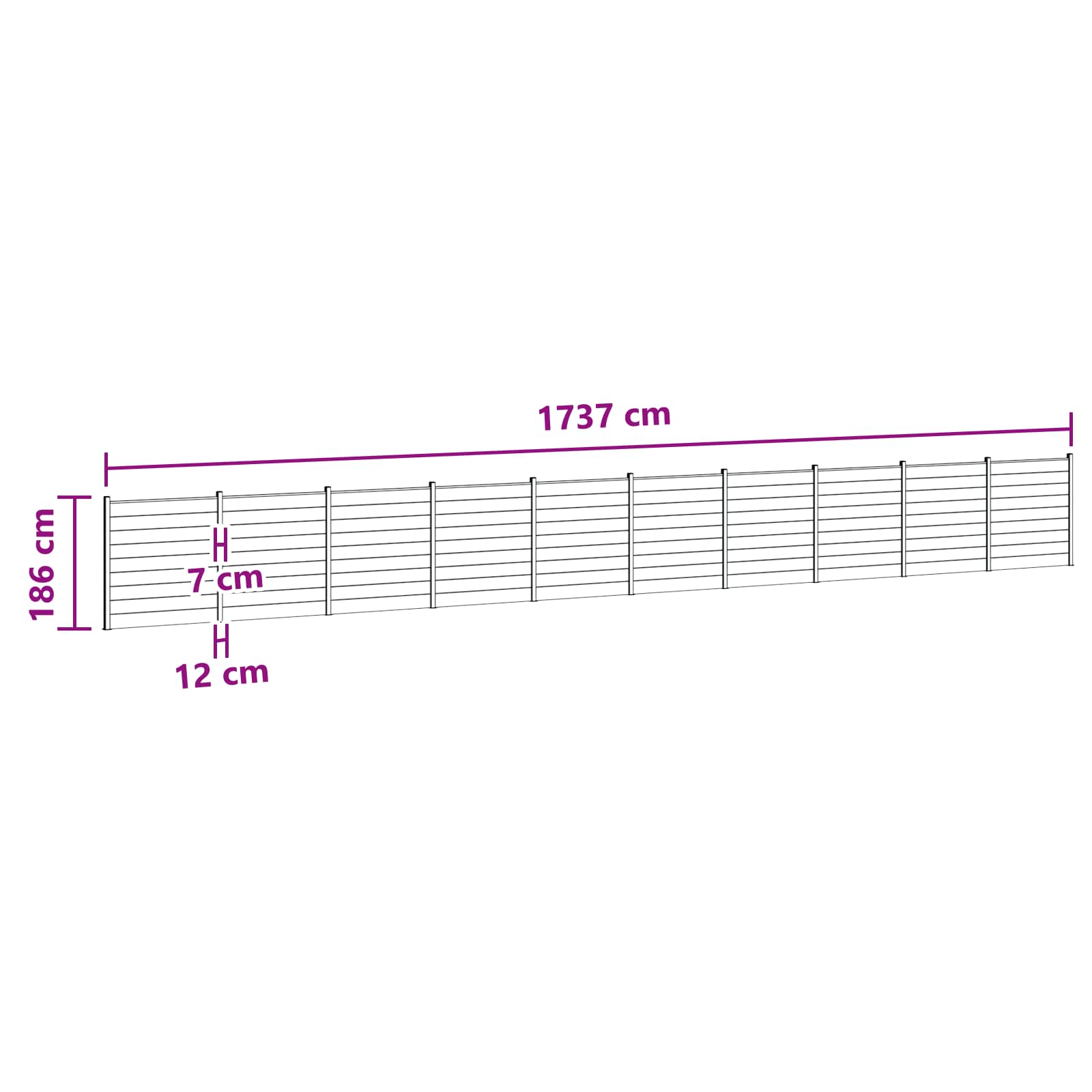 Panel ograde 10 pcs WPC i aluminij Smeđa