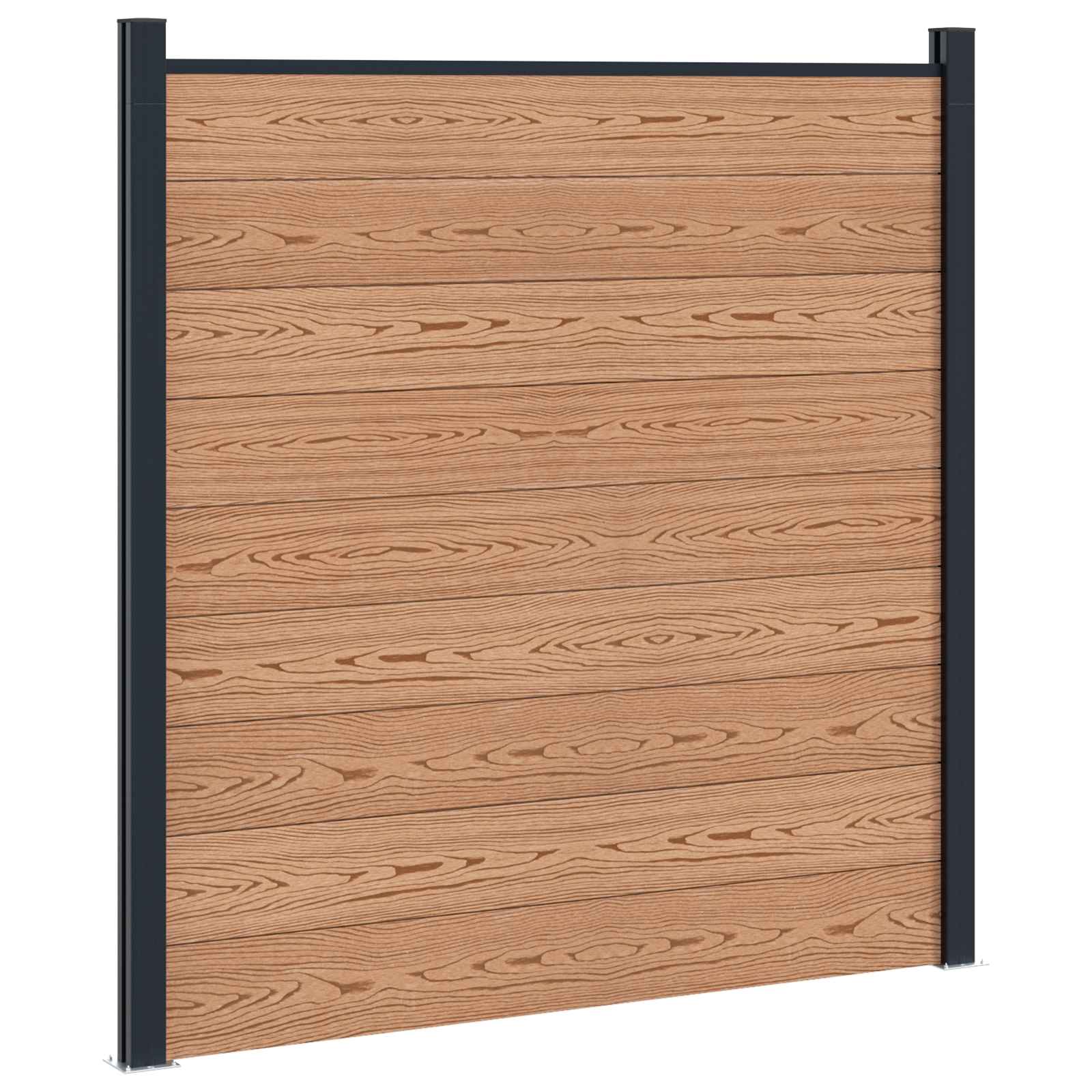Panel ograde 9 pcs WPC i aluminij Smeđa