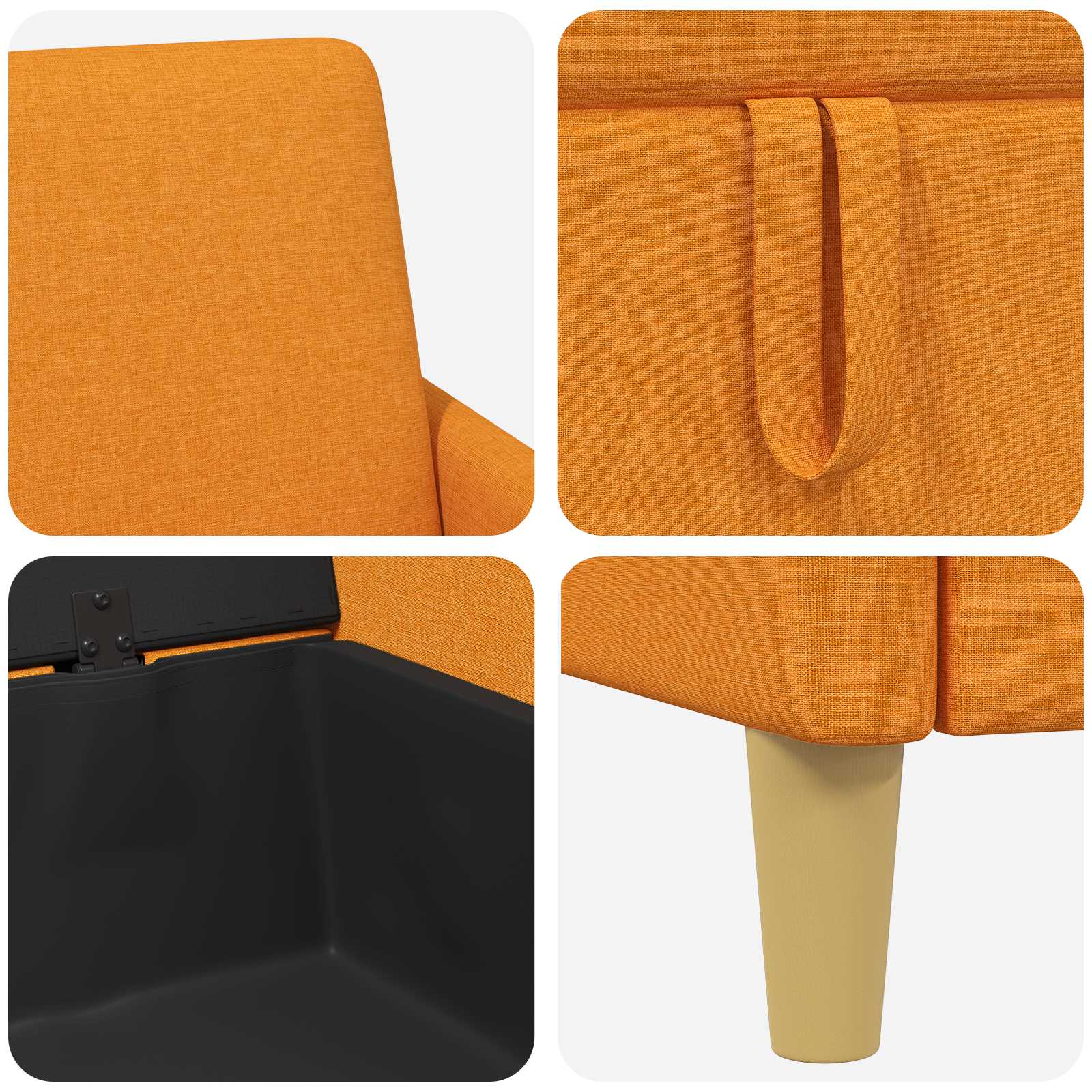 Sofa s pohranom Tamno žuta 72 x 78 x 87 cm Poliester