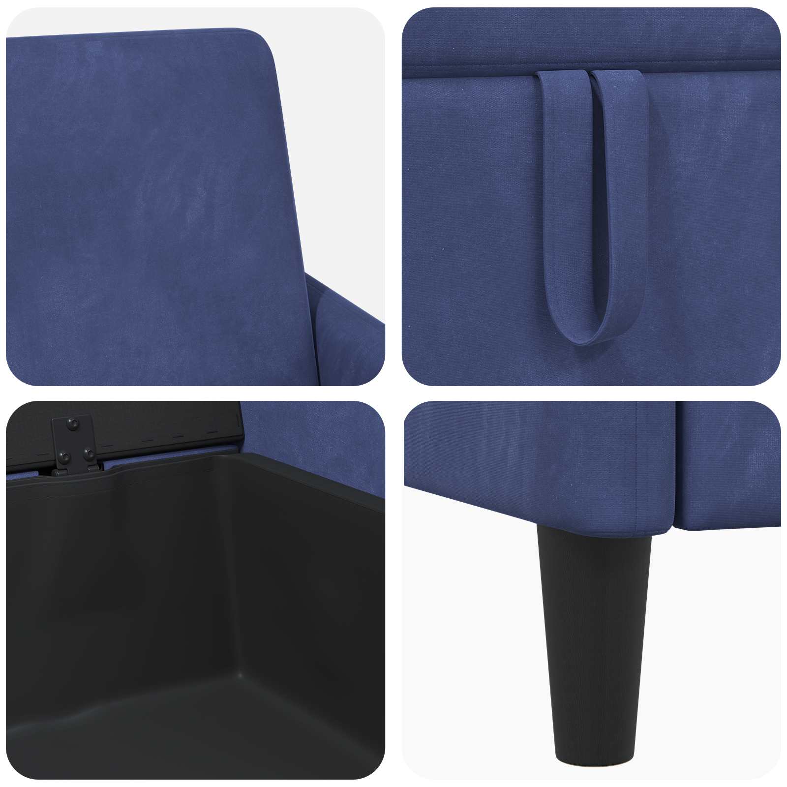 Sofa s pohranom Policijska plava 72 x 78 x 87 cm Poliester