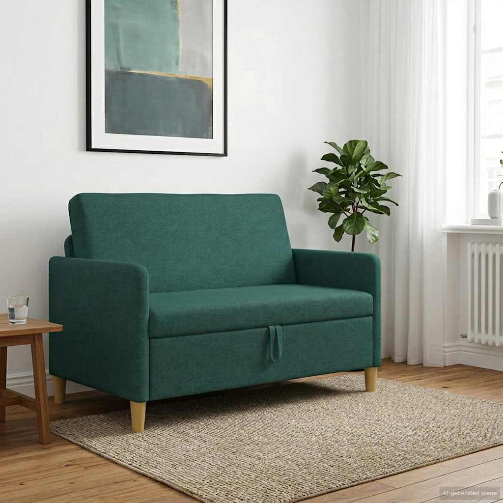 Sofa s pohranom Tamnozelena 122 x 78 x 87 cm Poliester