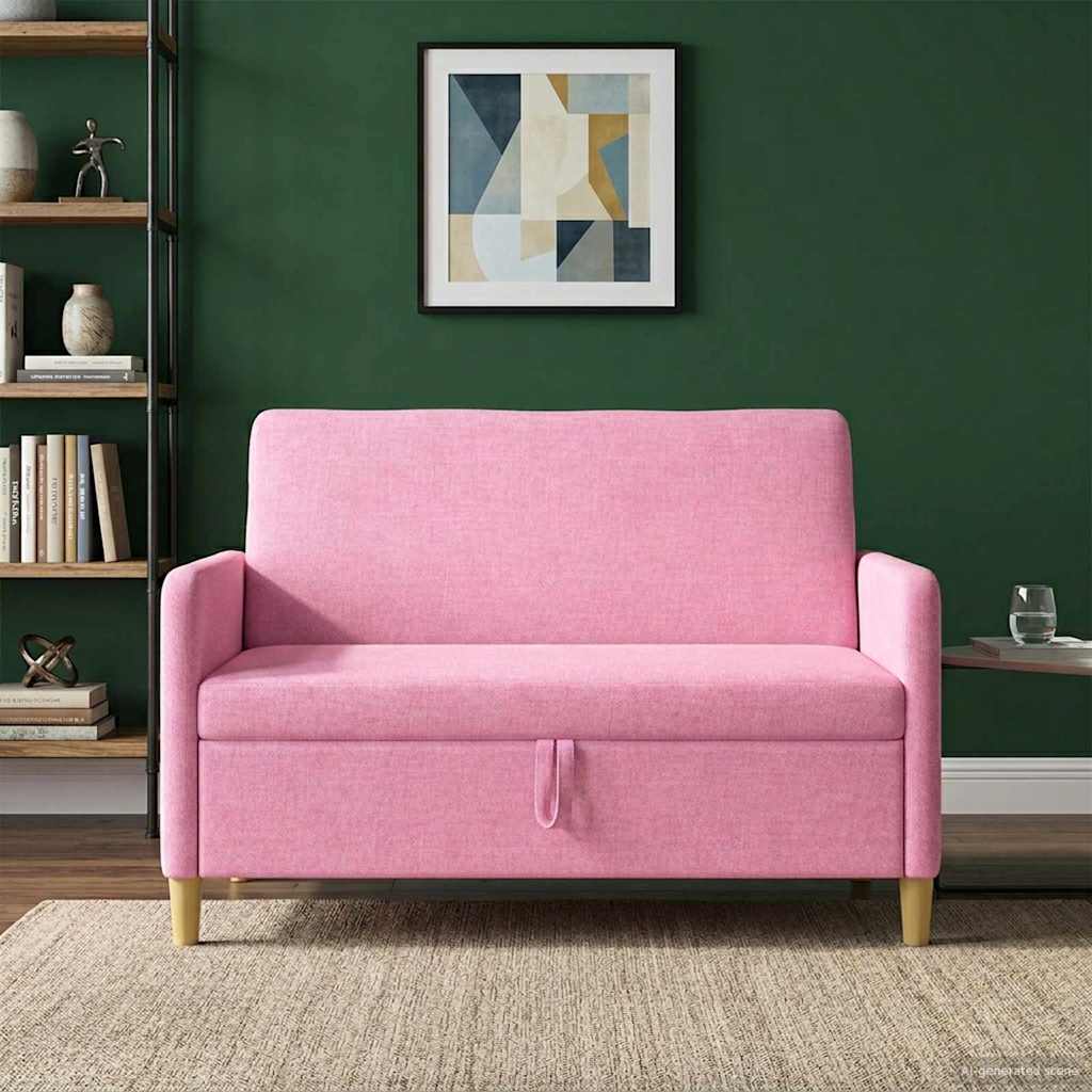 Sofa s pohranom Ružičasta 122 x 78 x 87 cm Poliester