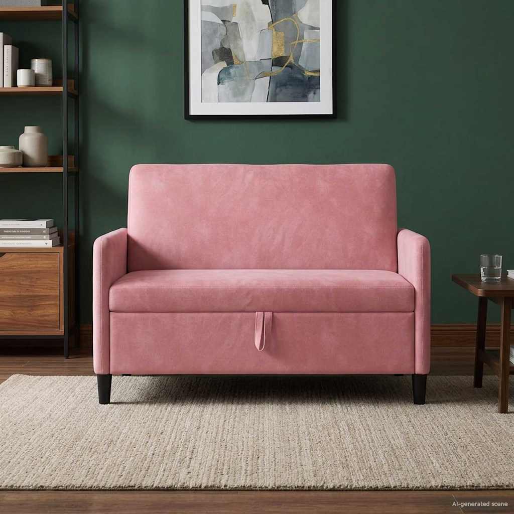 Sofa s pohranom Ružičasta 122 x 78 x 87 cm Poliester