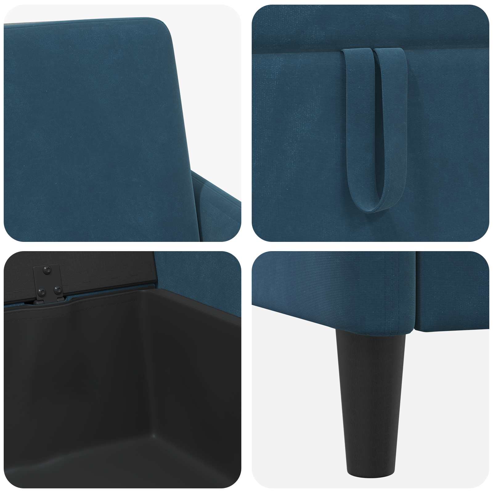Sofa s pohranom Plava 122 x 78 x 87 cm Poliester